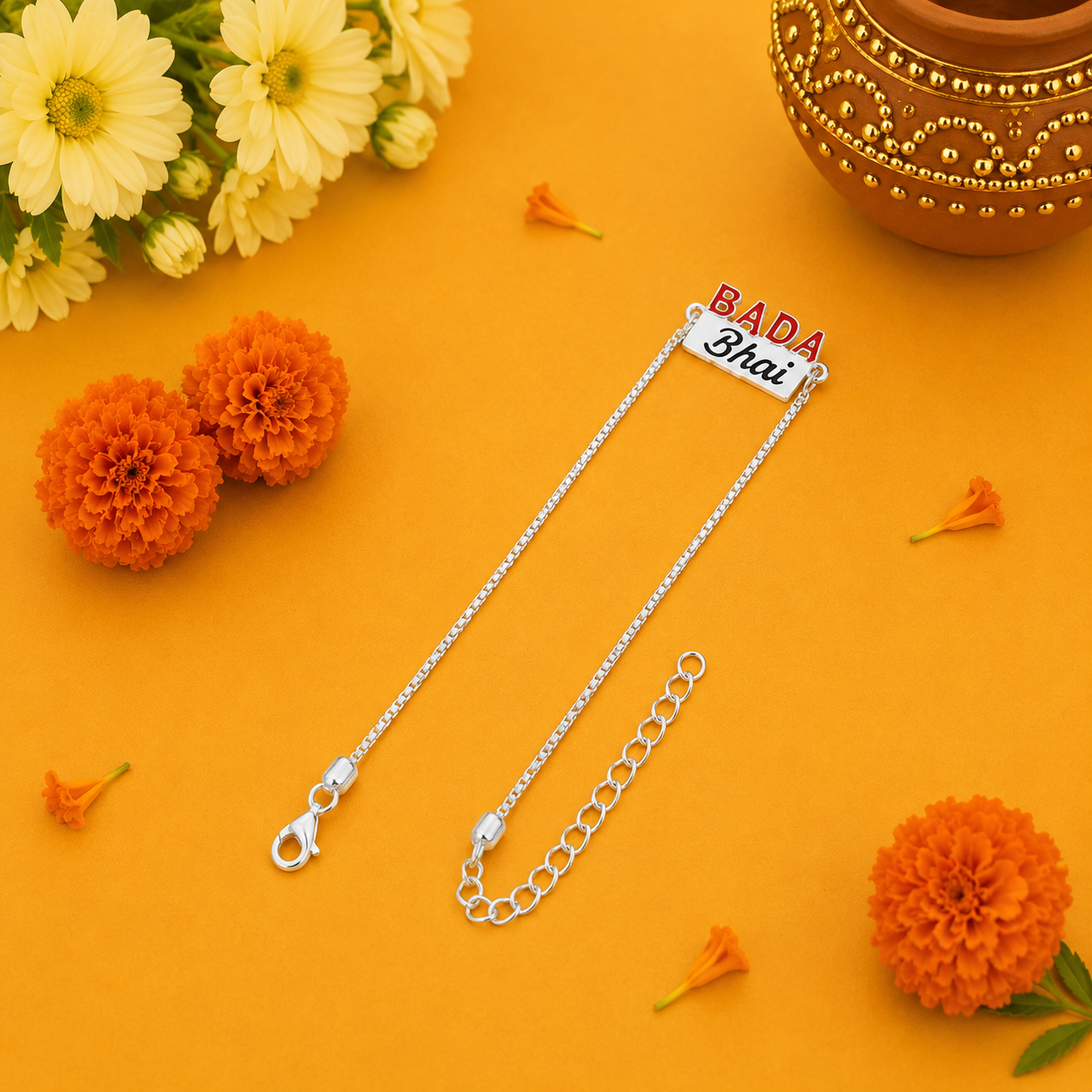 Bada Bhai Silver Rakhi – OYA by Gemkara view 4