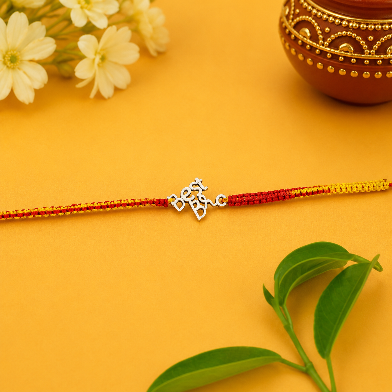 Best Bro Silver Rakhi – OYA by Gemkara view 4