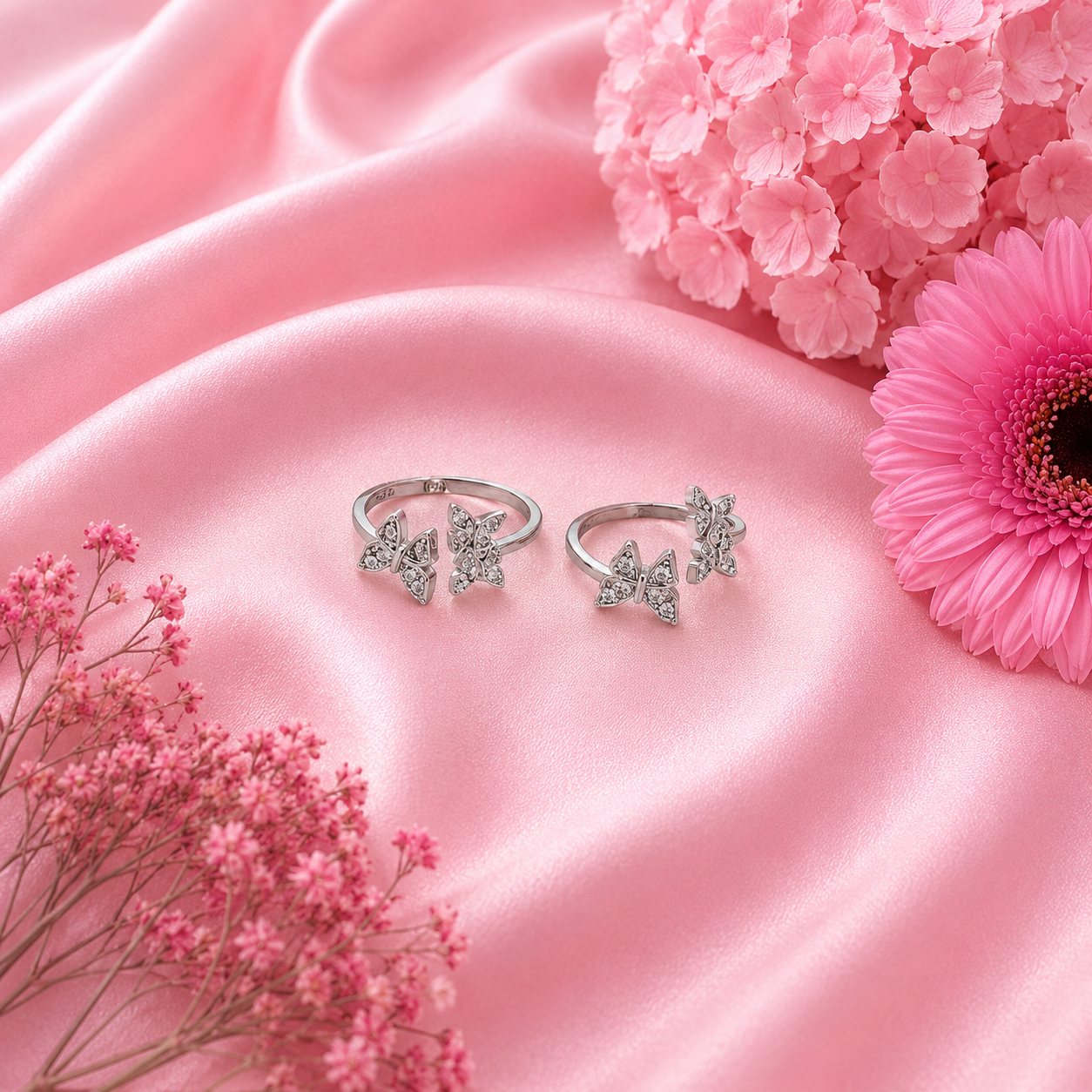 Butterfly Spark Toe Ring – 925 Sterling Silver – OYA by Gemkara view 2