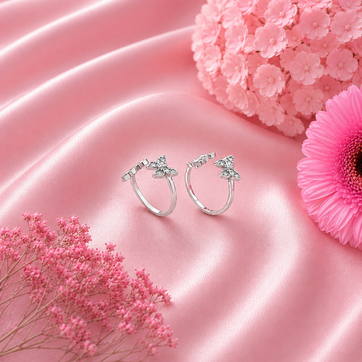 Butterfly Spark Toe Ring – 925 Sterling Silver – OYA by Gemkara view 3