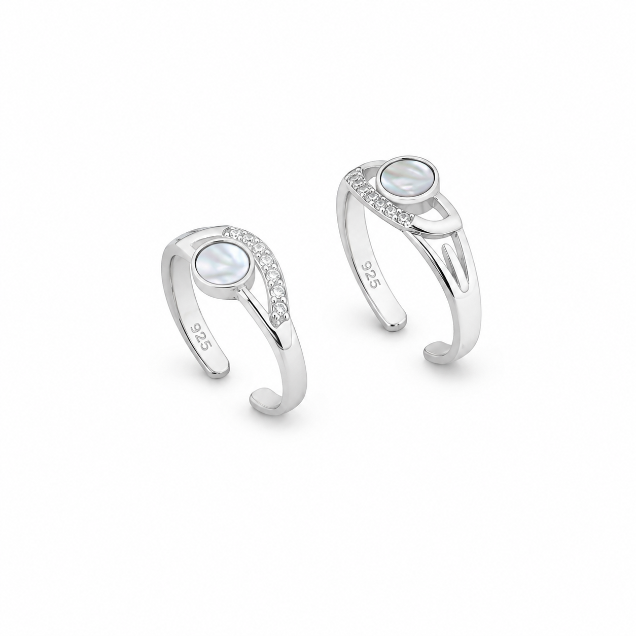 Luna Pearl Toe Ring – 925 Sterling Silver – OYA by Gemkara view 3