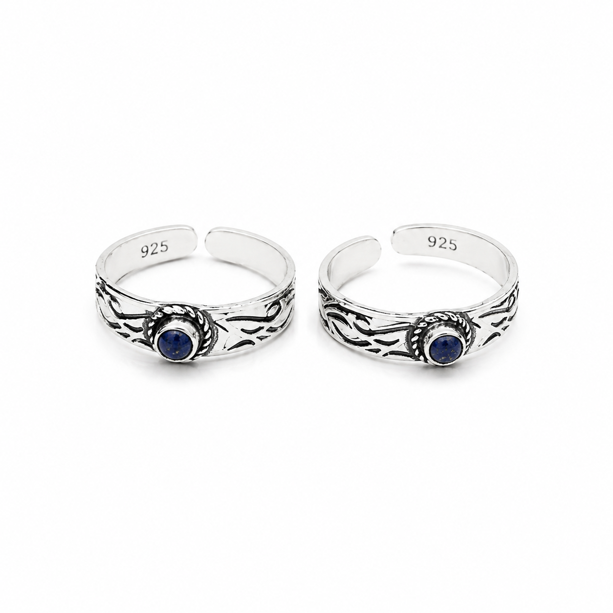 Vintage Sapphire Toe Ring – 925 Sterling Silver – OYA by Gemkara view 1