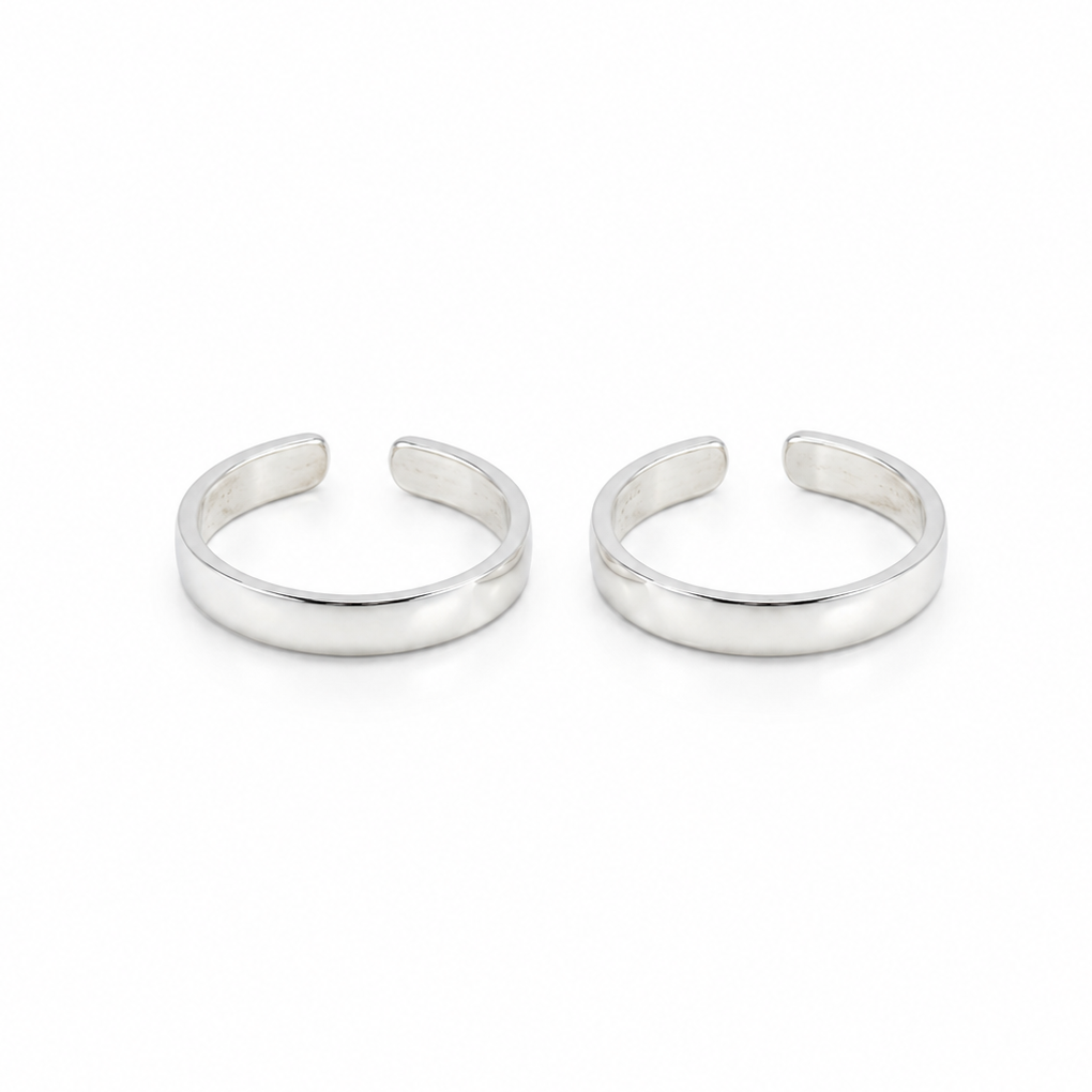 Classic Silver Toe Ring – OYA by Gemkara view 1