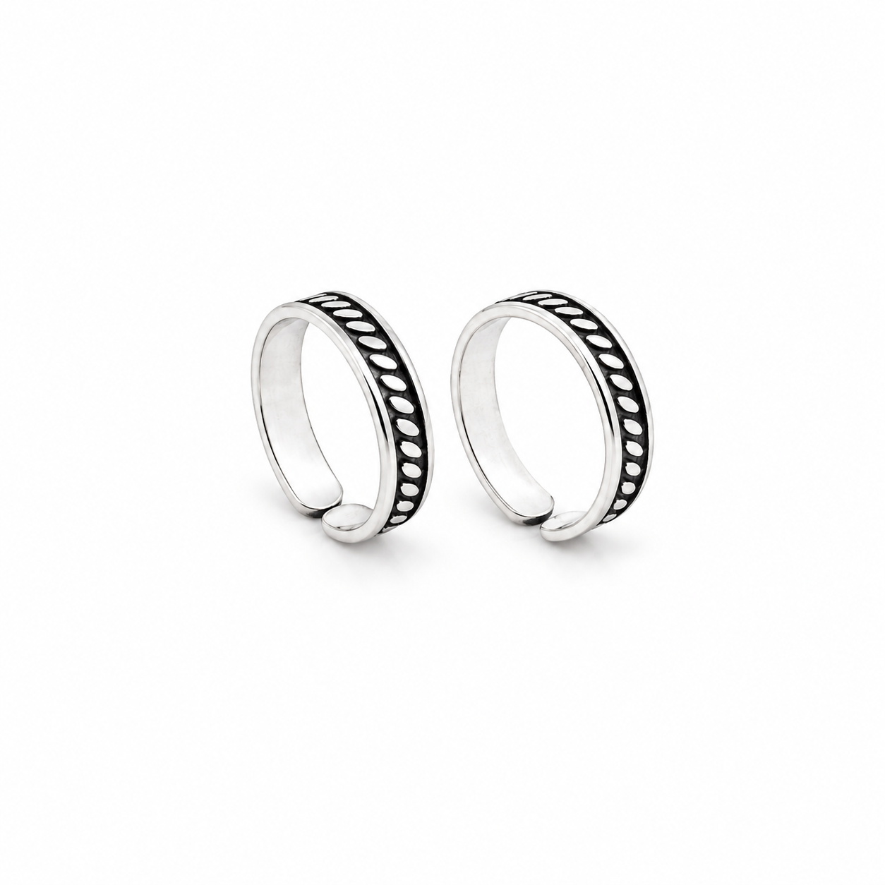 Heritage Band Toe Ring – 925 Sterling Silver – OYA by Gemkara view 3