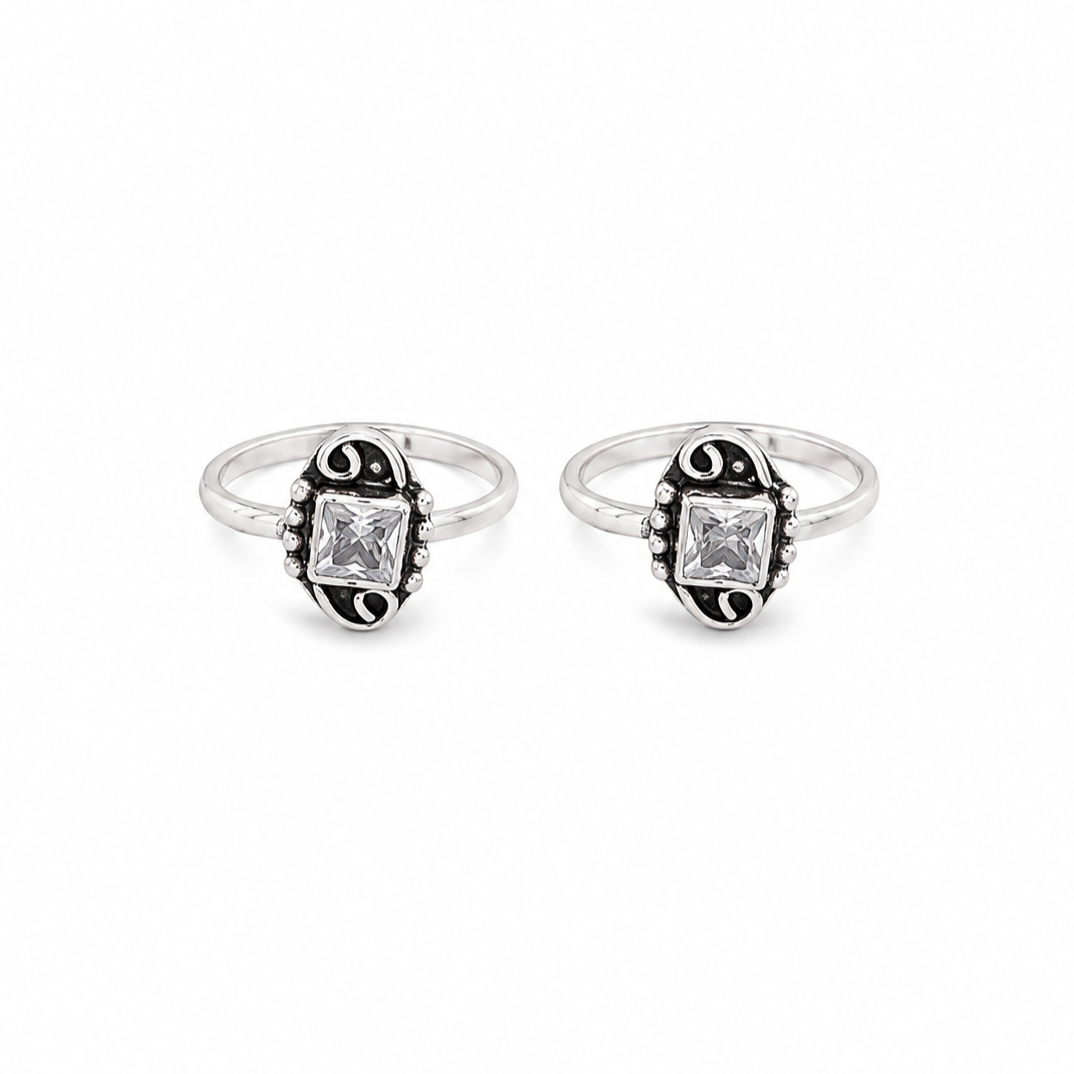 Vintage Square Toe Ring