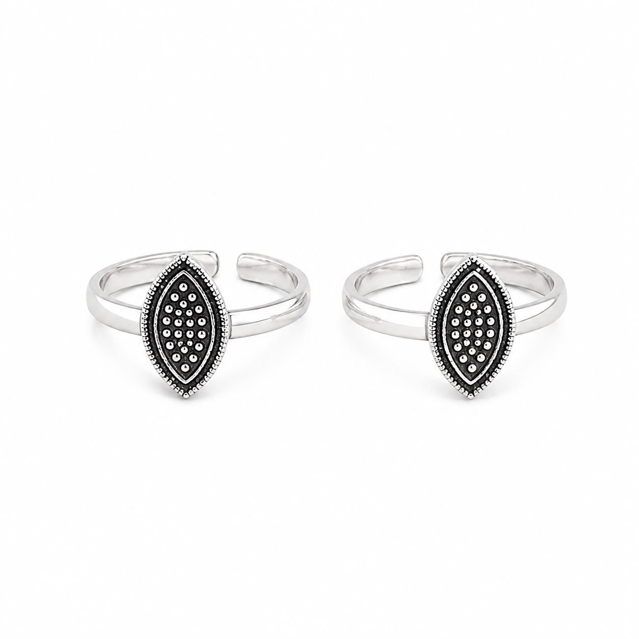 Marquise Silver Toe Ring