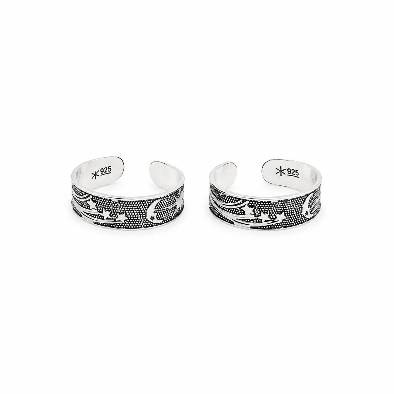 Celestial Band Toe Ring – 925 Sterling Silver – OYA by Gemkara view 1