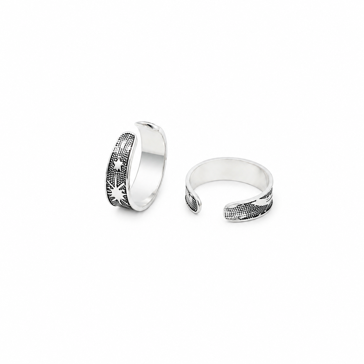 Celestial Band Toe Ring – 925 Sterling Silver – OYA by Gemkara view 3