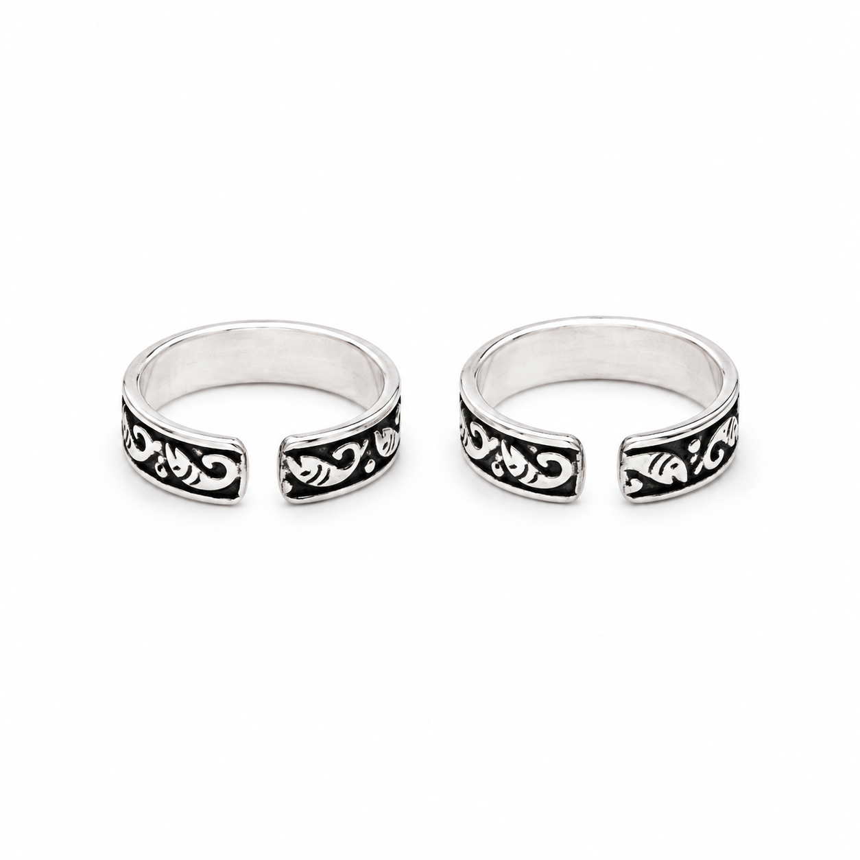 Heritage Vine Toe Ring – 925 Sterling Silver – OYA by Gemkara view 3