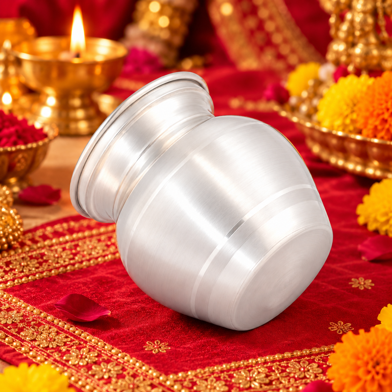 Plain Lining Designer Pooja Lota – 925 Sterling Silver – OYA by Gemkara view 4