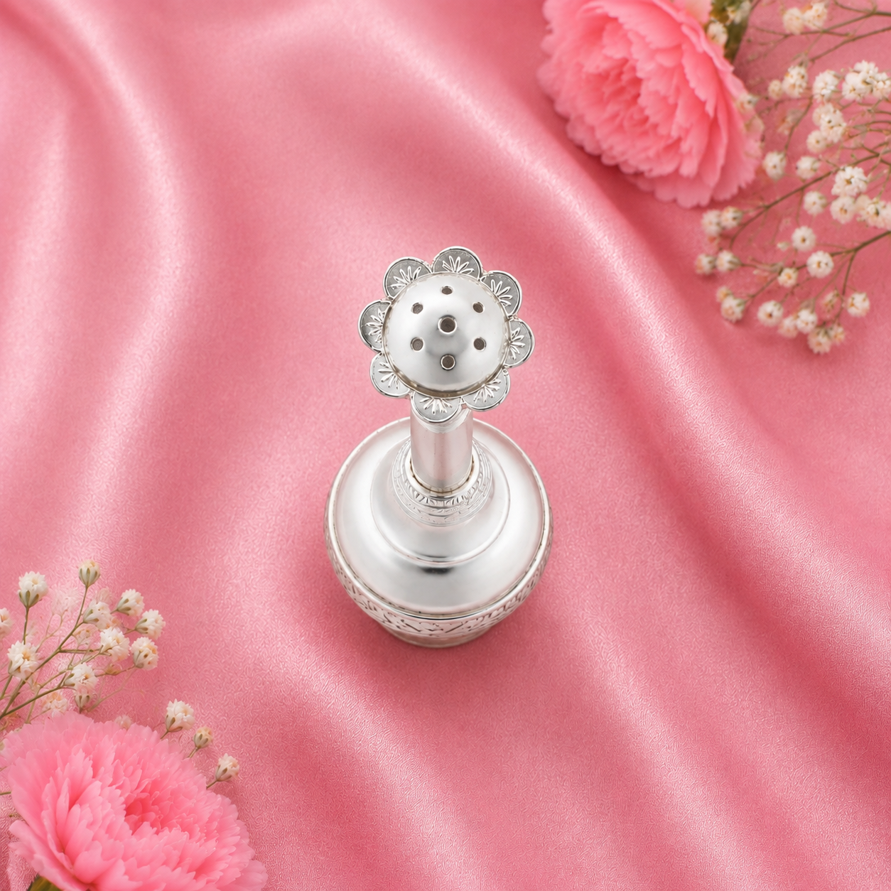 Sterling Silver Rose Water Sprinkler – OYA by Gemkara view 3