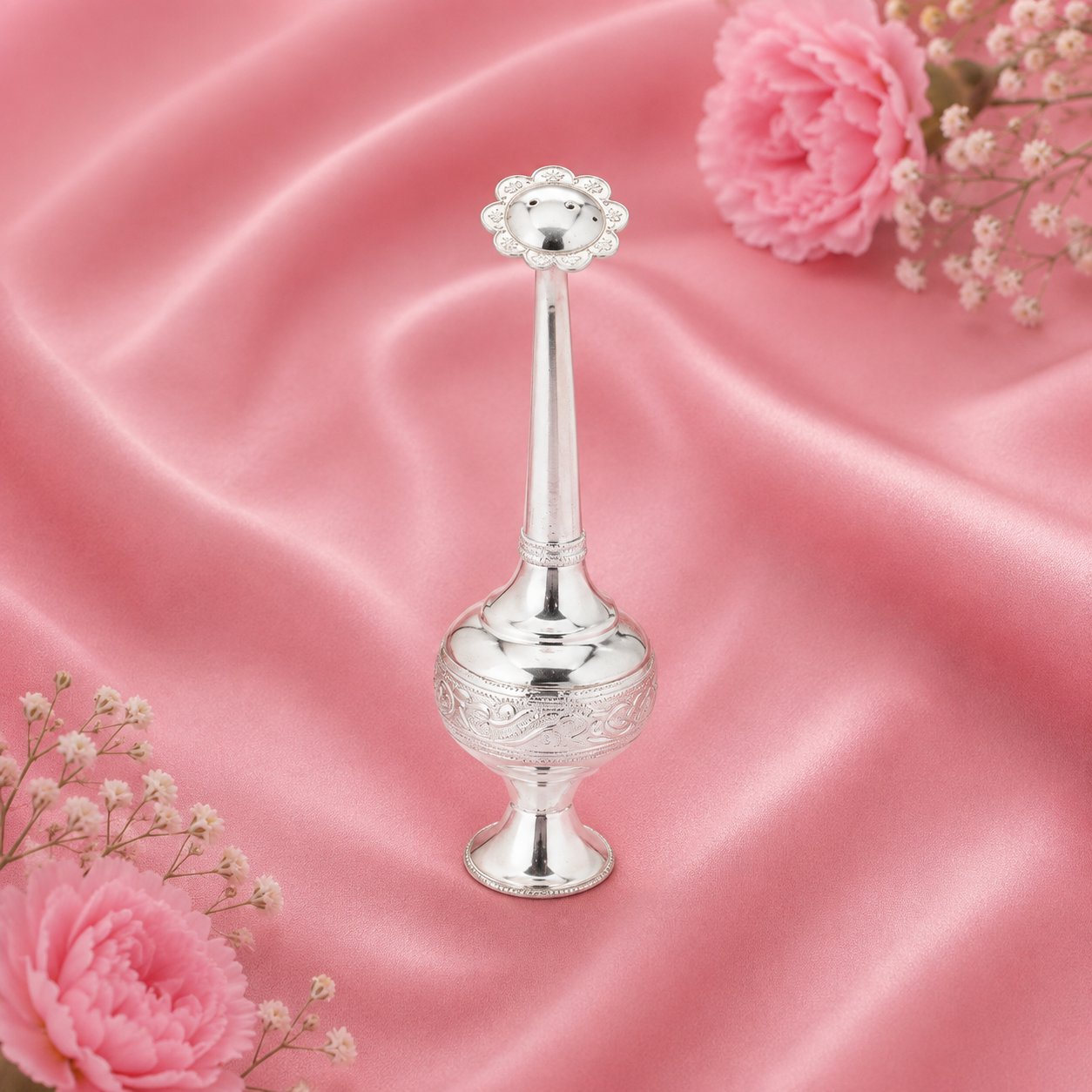Sterling Silver Rose Water Sprinkler – OYA by Gemkara view 4