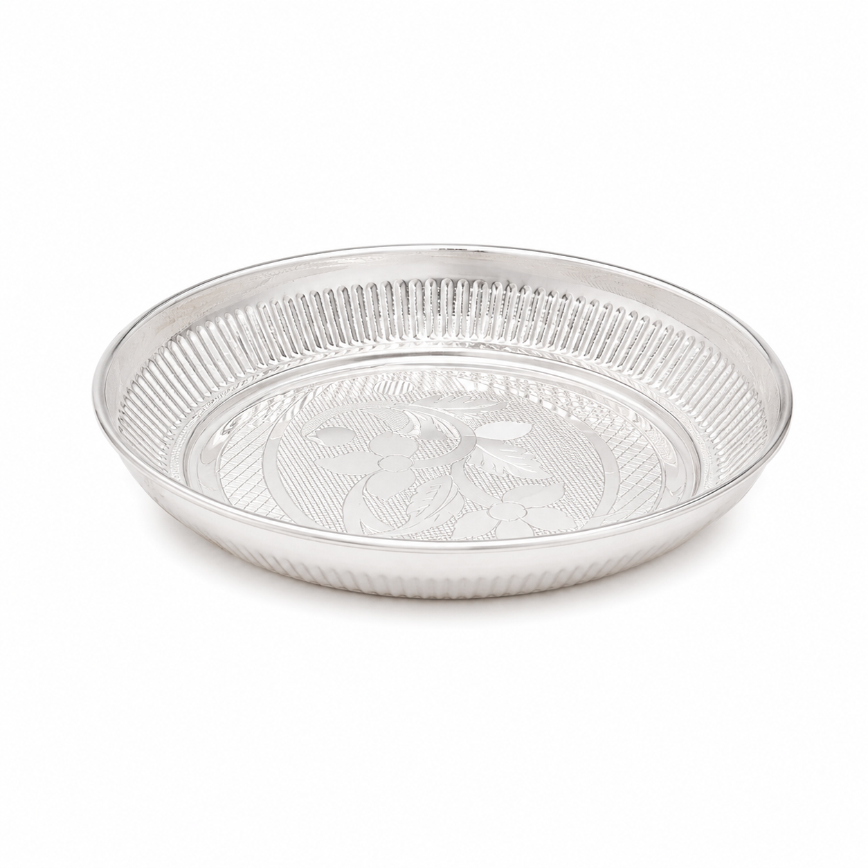 Sterling Silver Serving Tray – OYA by Gemkara view 2