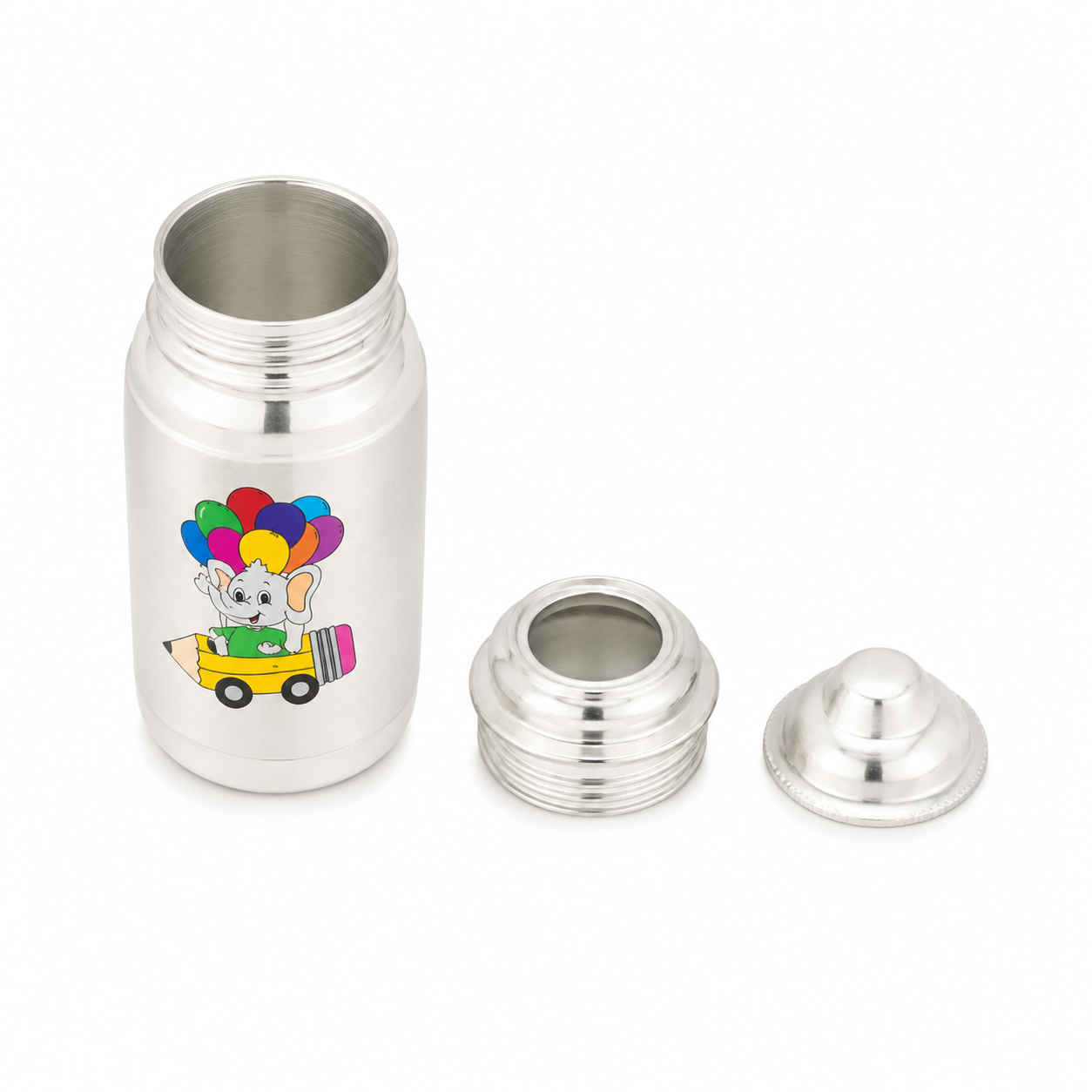 Sterling Silver Water Bottle for Kids – OYA by Gemkara view 1