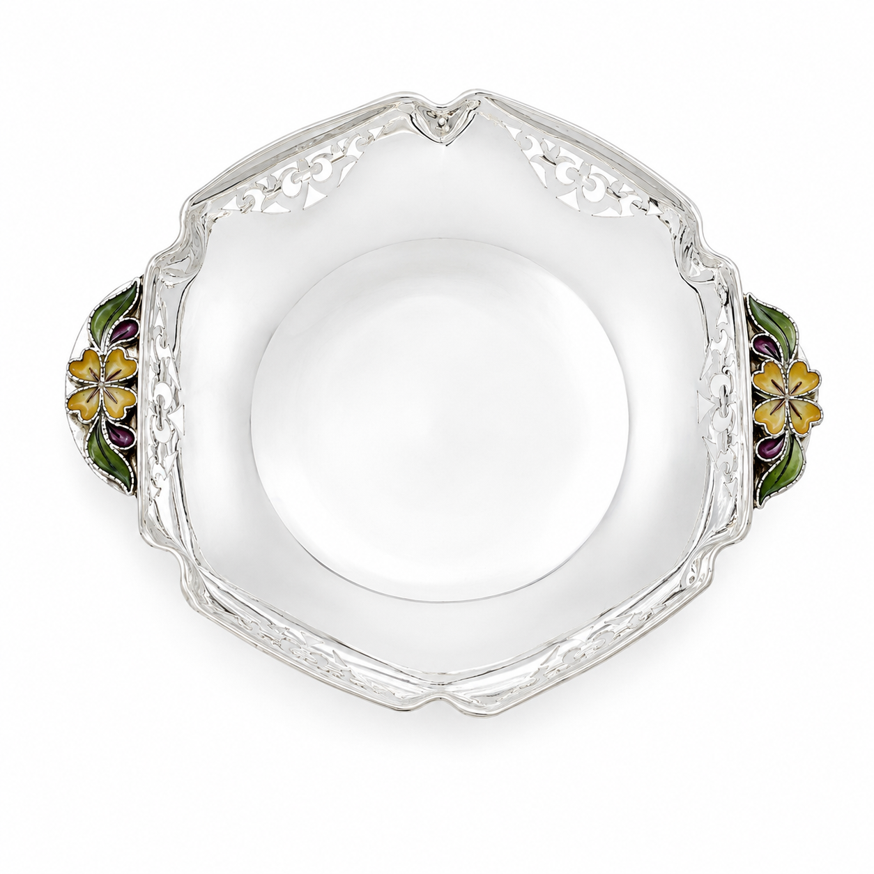Sterling Silver Serving Bowl – OYA by Gemkara view 4