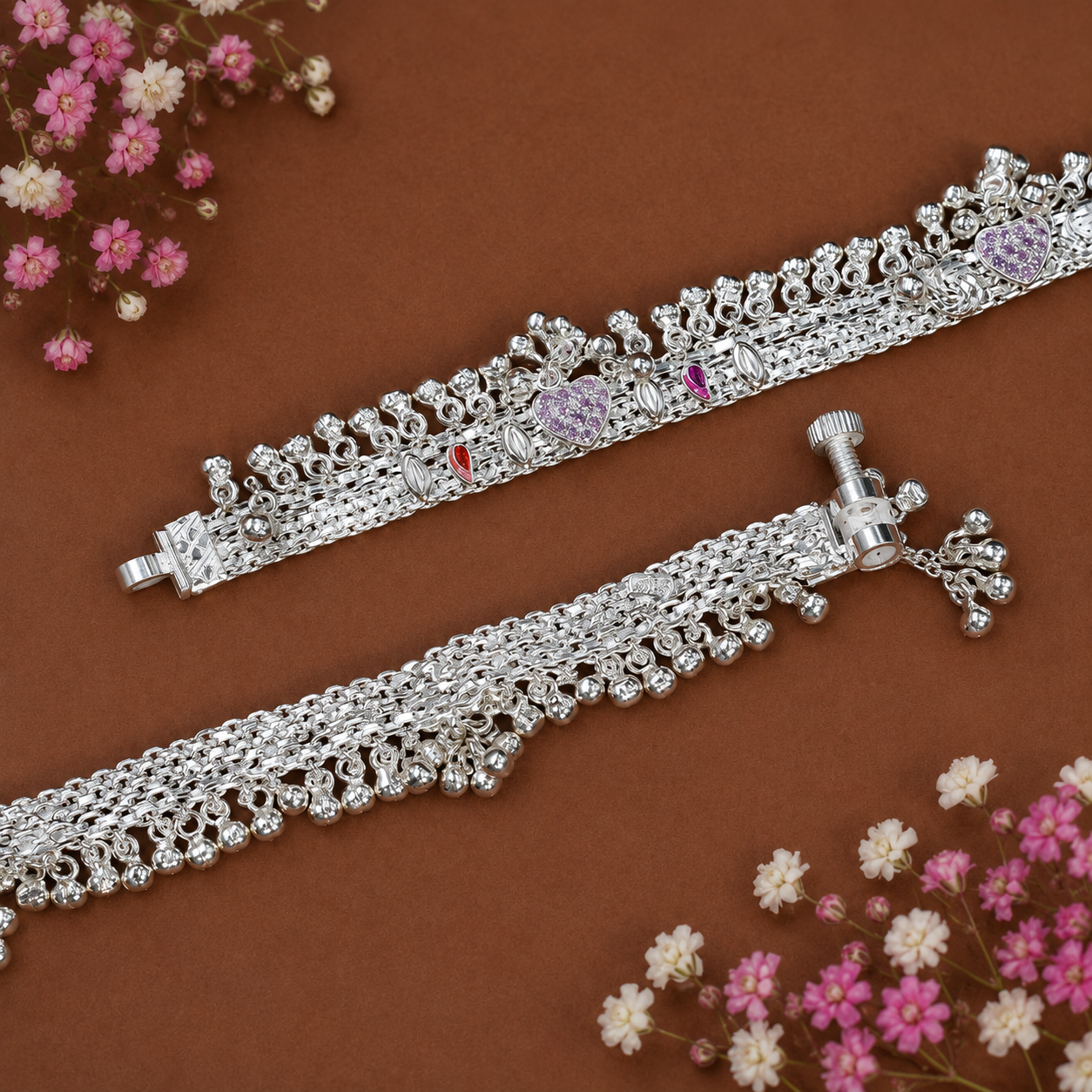Rajsi Anklet – 925 Sterling Silver – OYA by Gemkara view 4