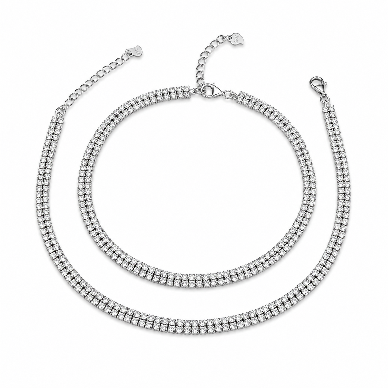 Crystal Glow Anklet – 925 Sterling Silver – OYA by Gemkara view 1
