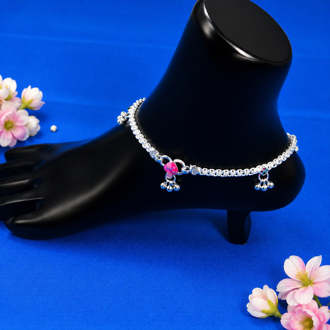 Bloom Anklet – 925 Sterling Silver – OYA by Gemkara view 4