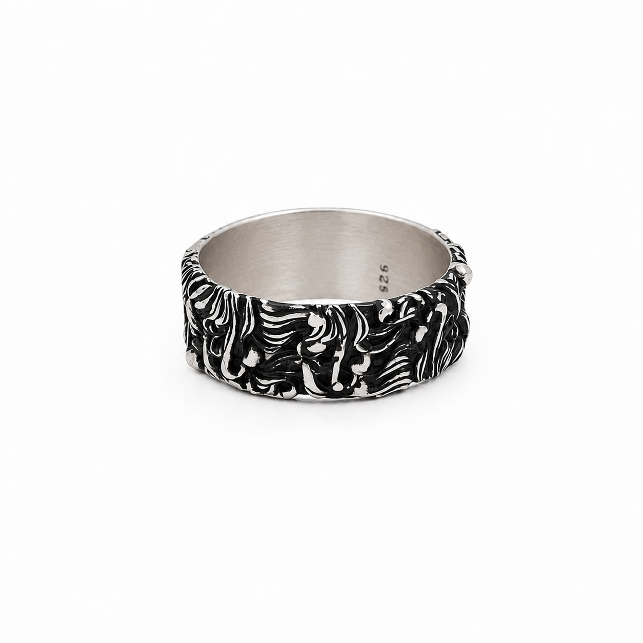 Floral Band Ring – 925 Sterling Silver – OYA by Gemkara view 1