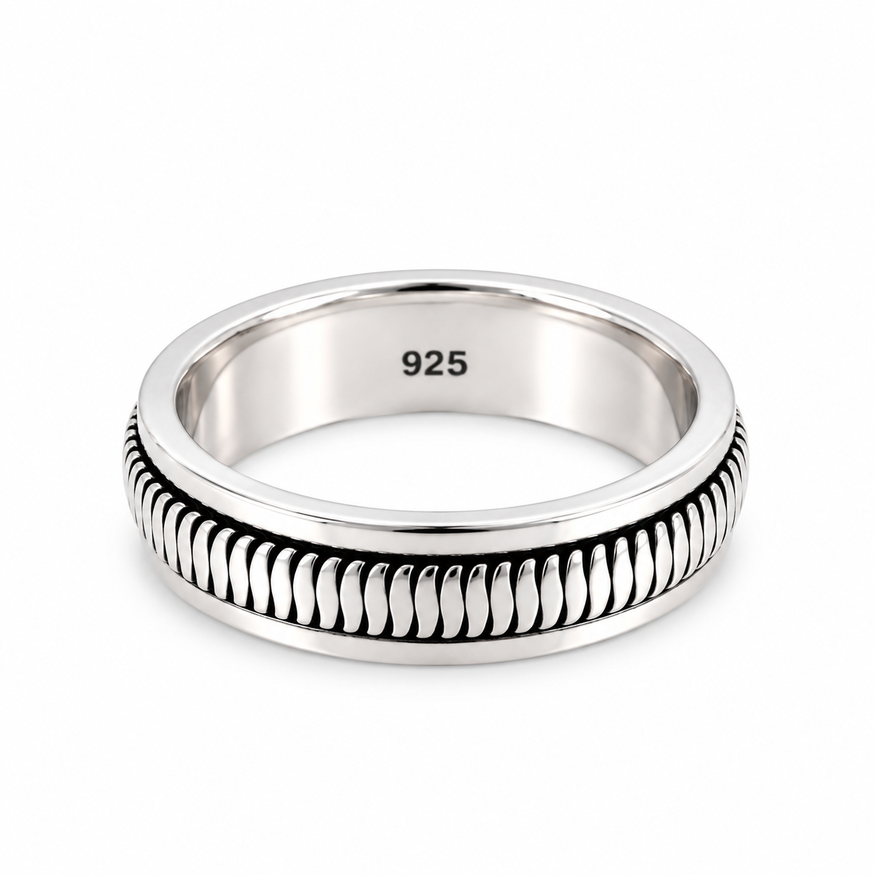 Textured Ring – 925 Sterling Silver – OYA by Gemkara view 1