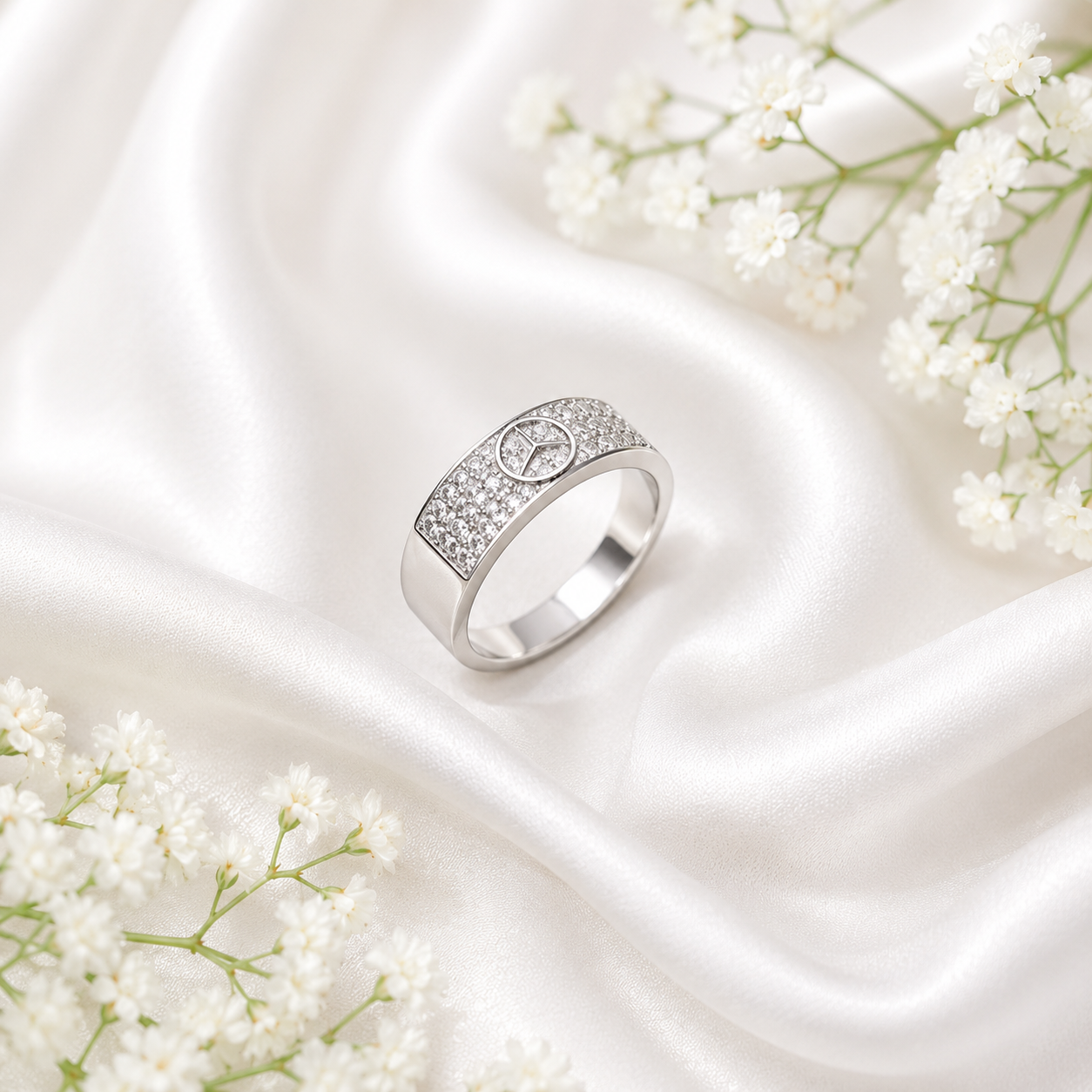 Crystal Crest Ring – 925 Sterling Silver – OYA by Gemkara view 2
