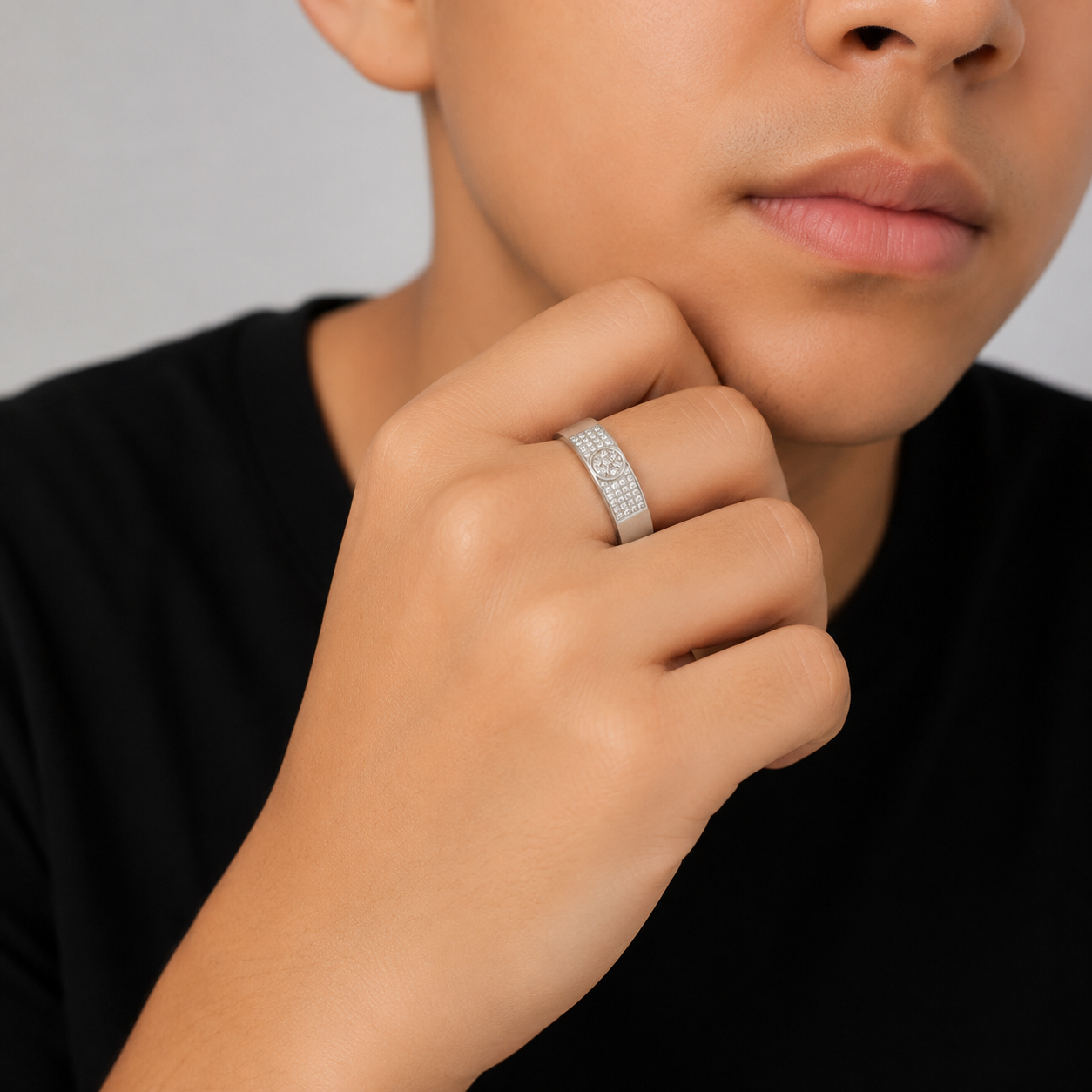 Crystal Crest Ring – 925 Sterling Silver – OYA by Gemkara view 4