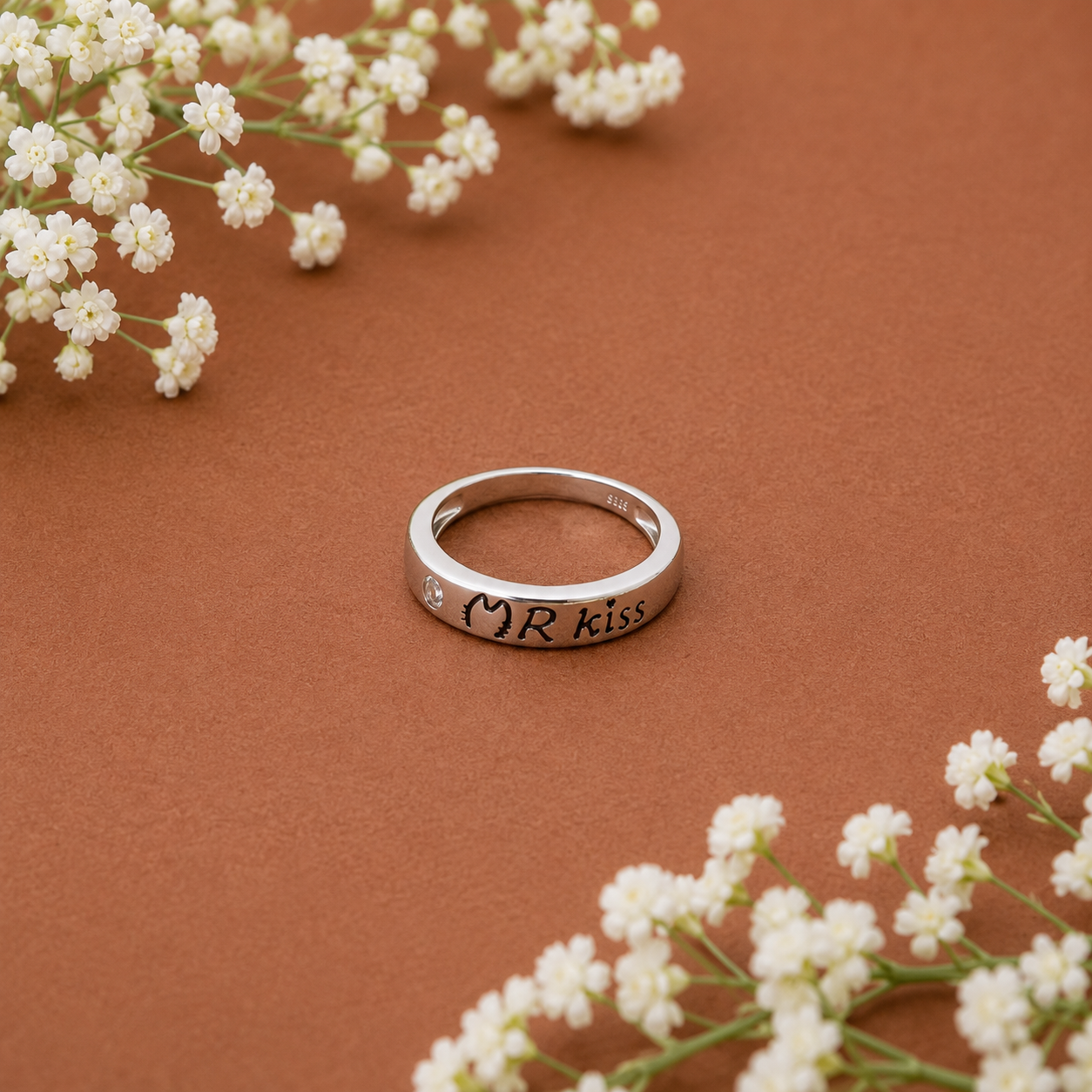 Initial Charm Ring – 925 Sterling Silver – OYA by Gemkara view 3