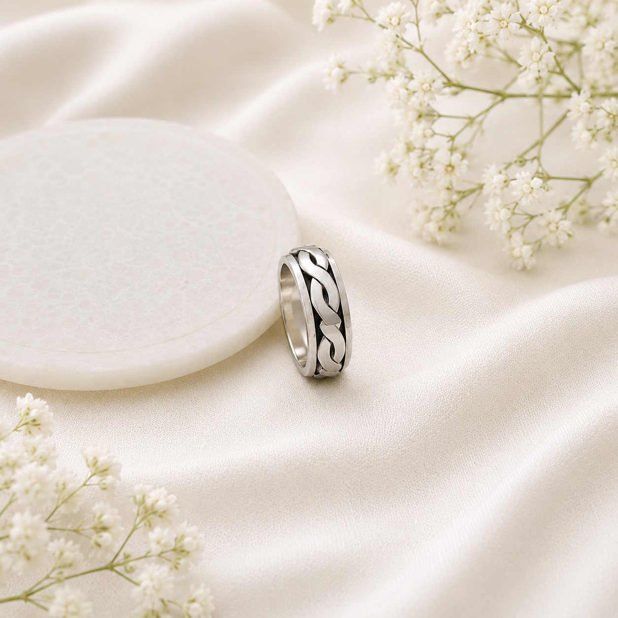 Chain Link Band – 925 Sterling Silver – OYA by Gemkara view 3
