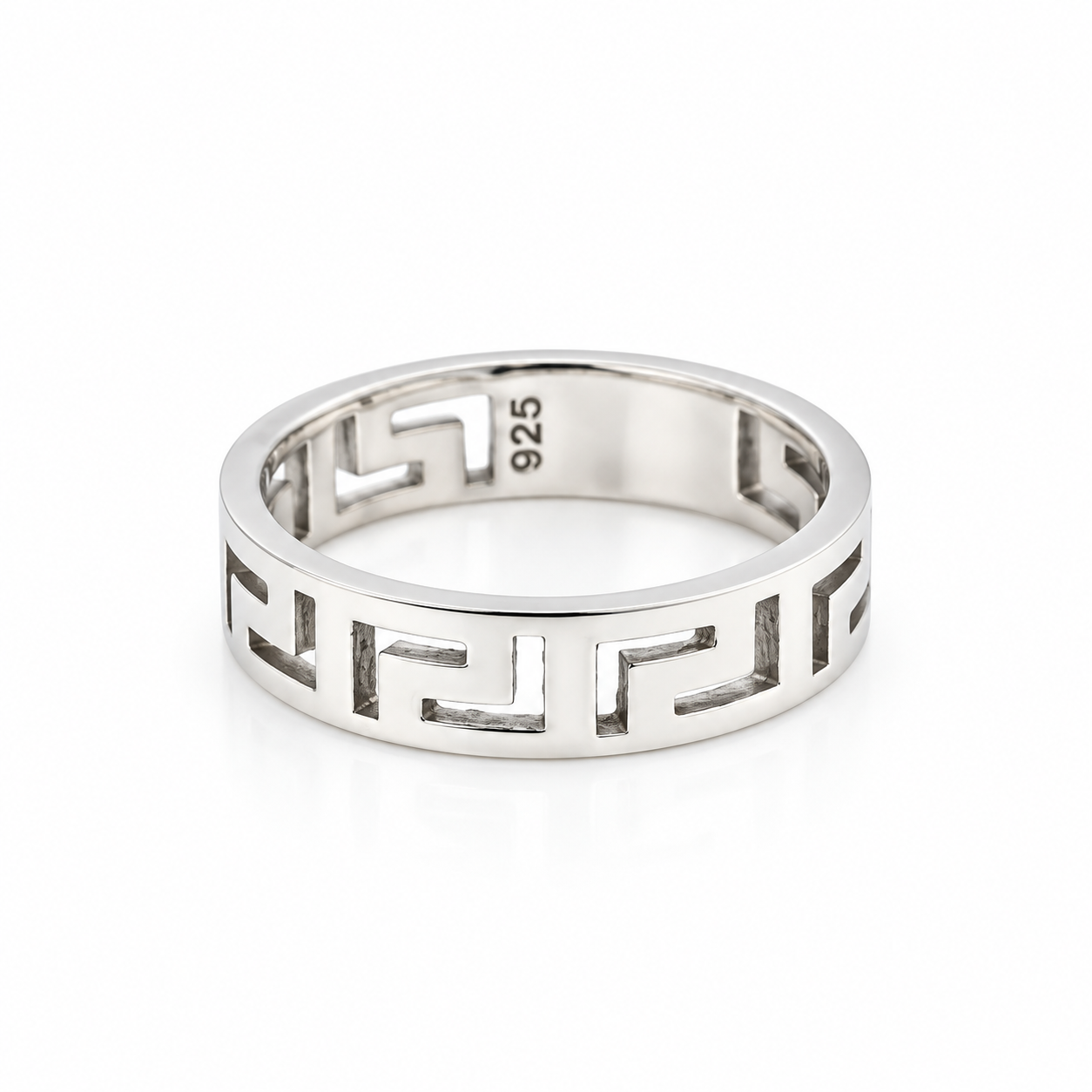 Greek Key Ring – 925 Sterling Silver – OYA by Gemkara view 4