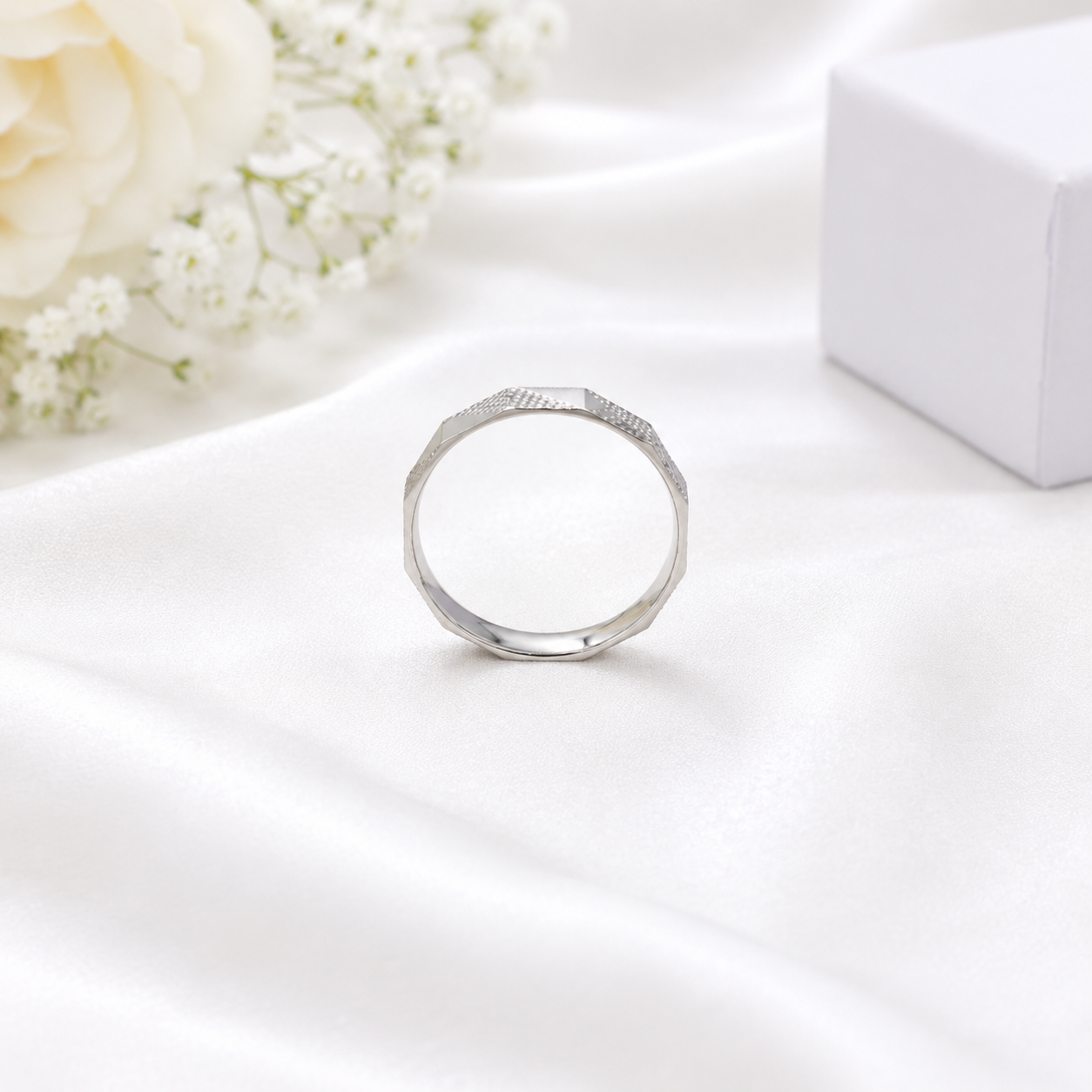 Prism Pattern Ring – 925 Sterling Silver – OYA by Gemkara view 4