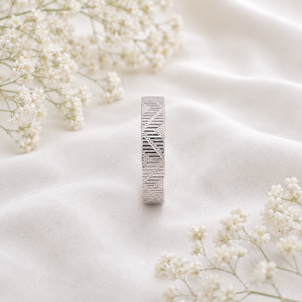 Textured Ring – 925 Sterling Silver – OYA by Gemkara view 3