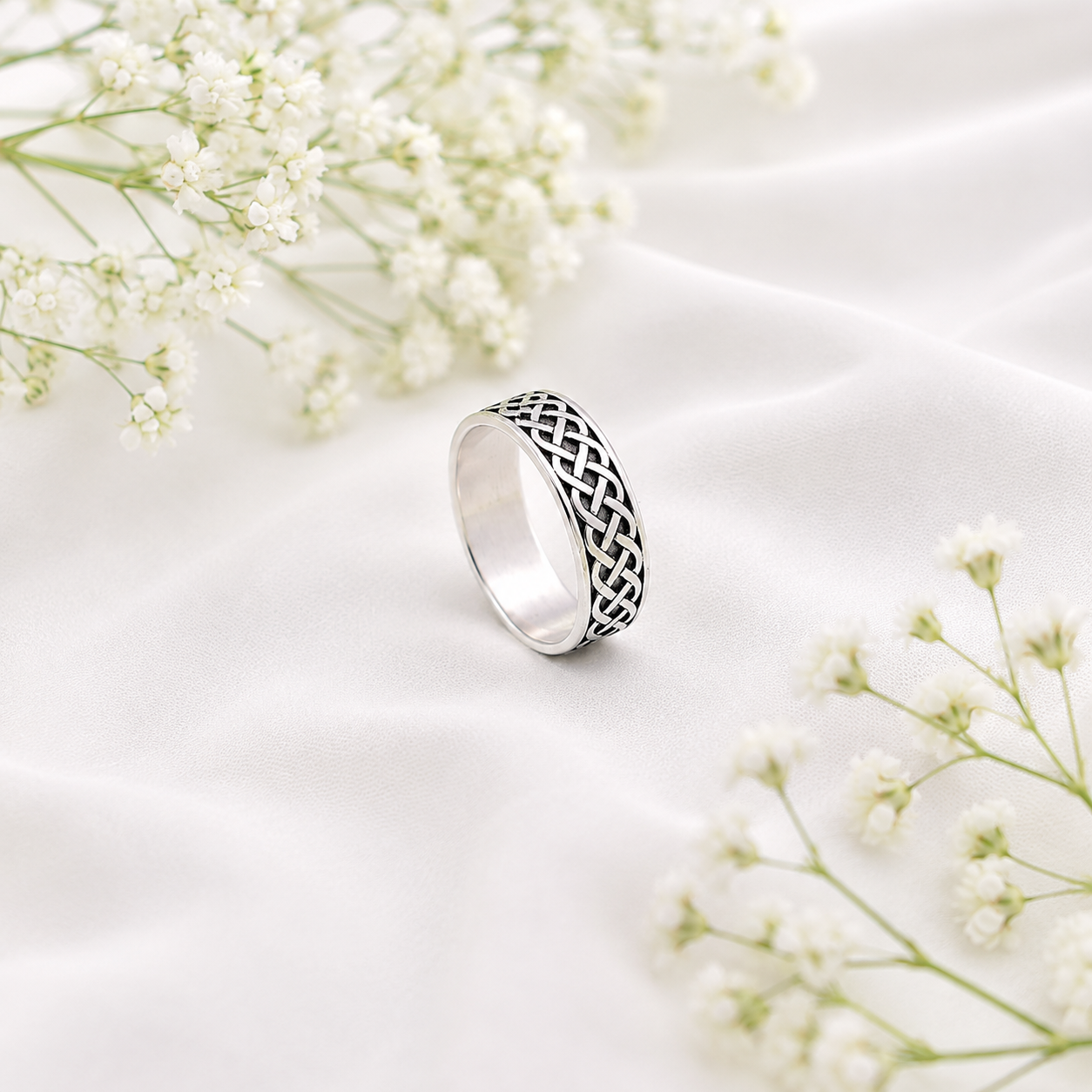 Celtic Knot Ring – 925 Sterling Silver – OYA by Gemkara view 3