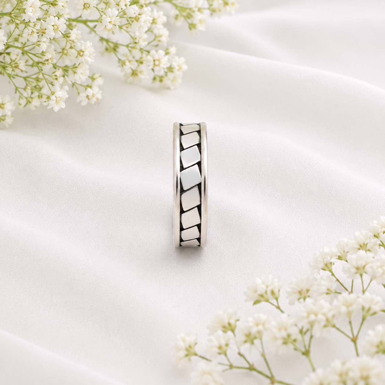 Geometric Design Ring – 925 Sterling Silver – OYA by Gemkara view 4