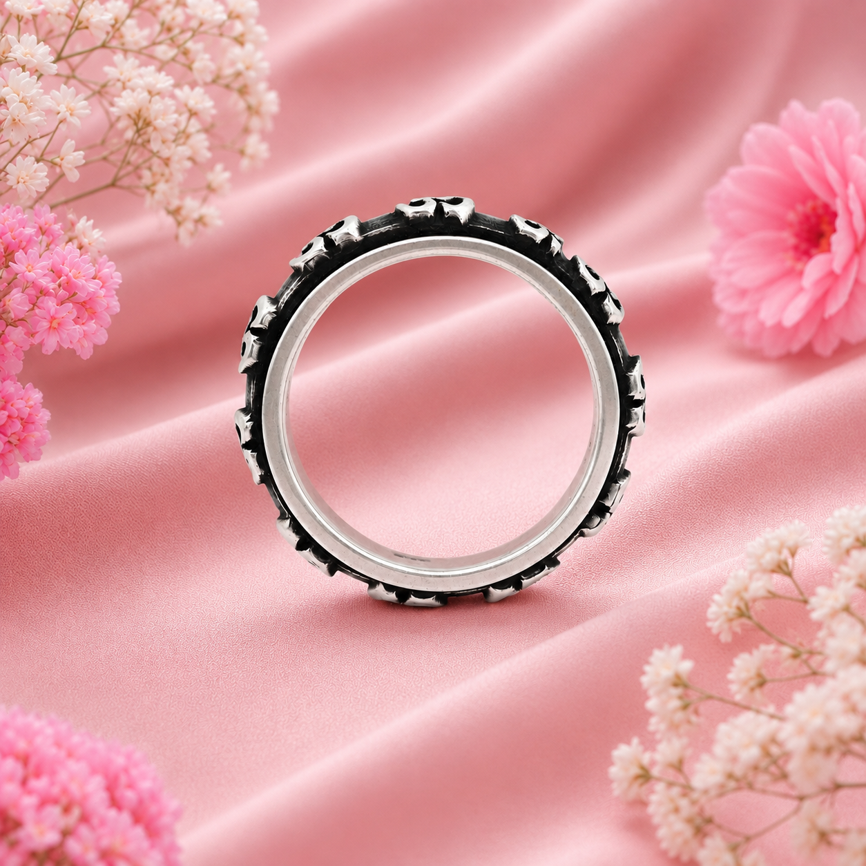 Om Band Ring – 925 Sterling Silver – OYA by Gemkara view 4