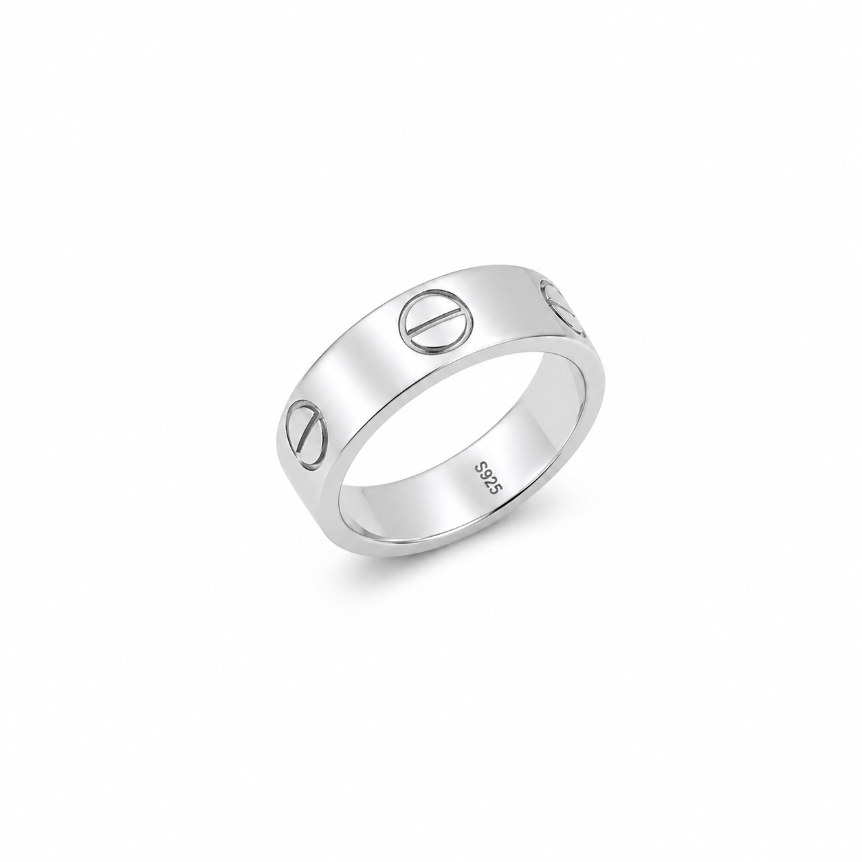 Classic Screw Band – 925 Sterling Silver – OYA by Gemkara view 1