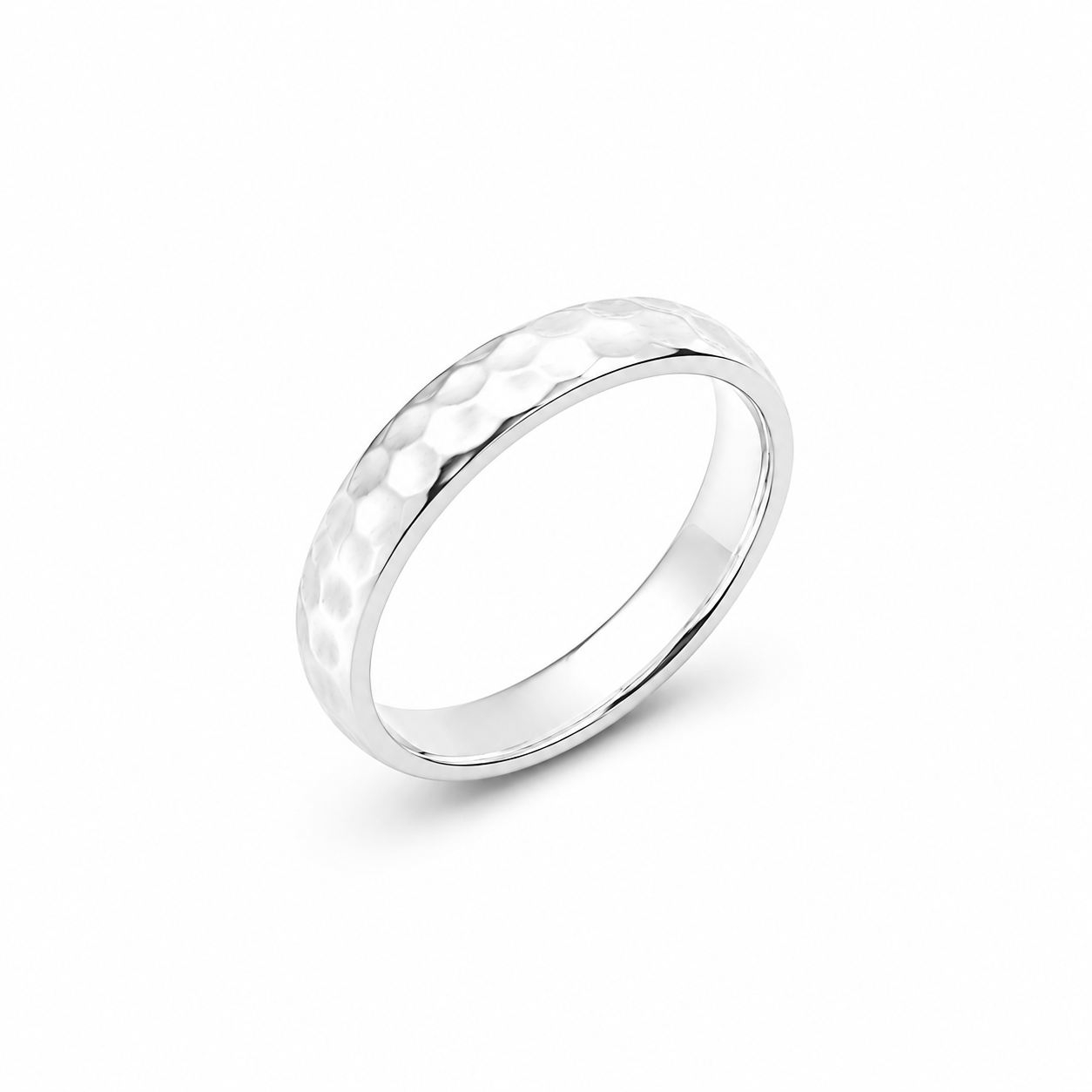 Hammered Silver Band – OYA by Gemkara view 1