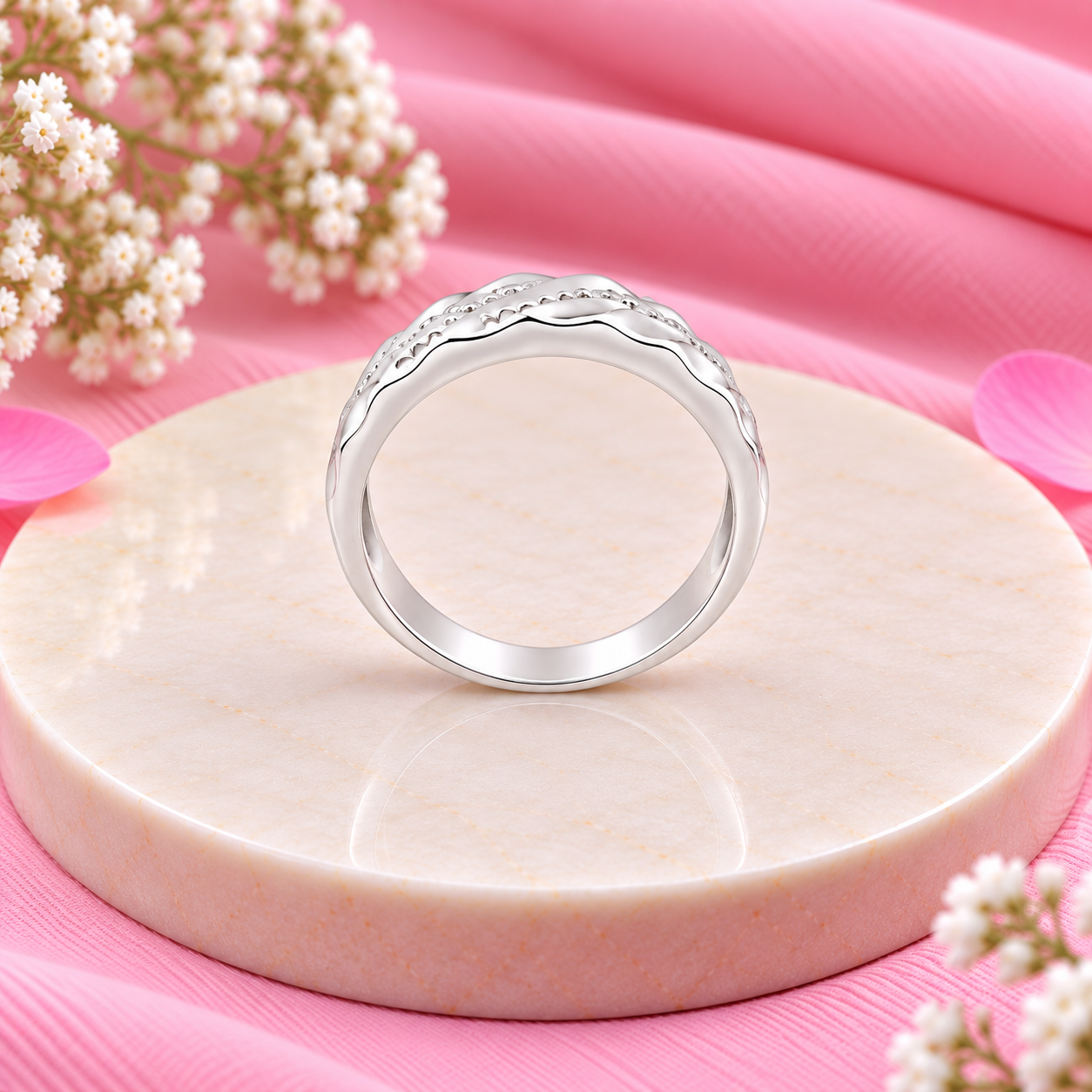 CZ Wave Ring – 925 Sterling Silver – OYA by Gemkara view 4