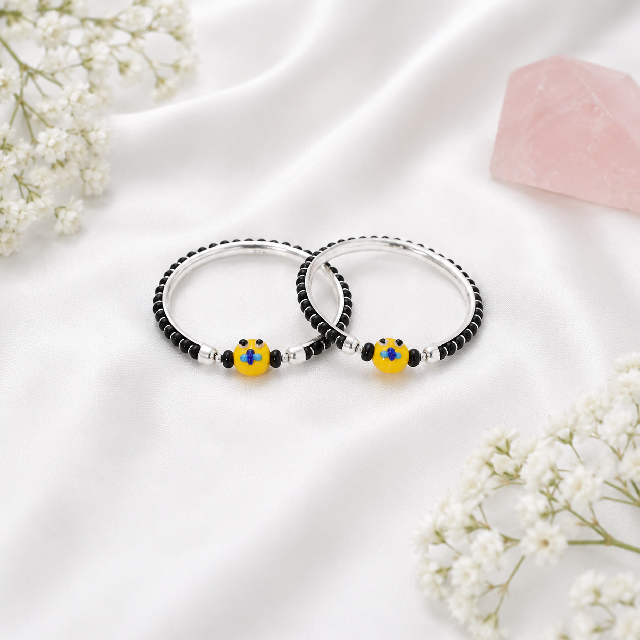 Yellow Charm Nazariya – 925 Sterling Silver – OYA by Gemkara view 2