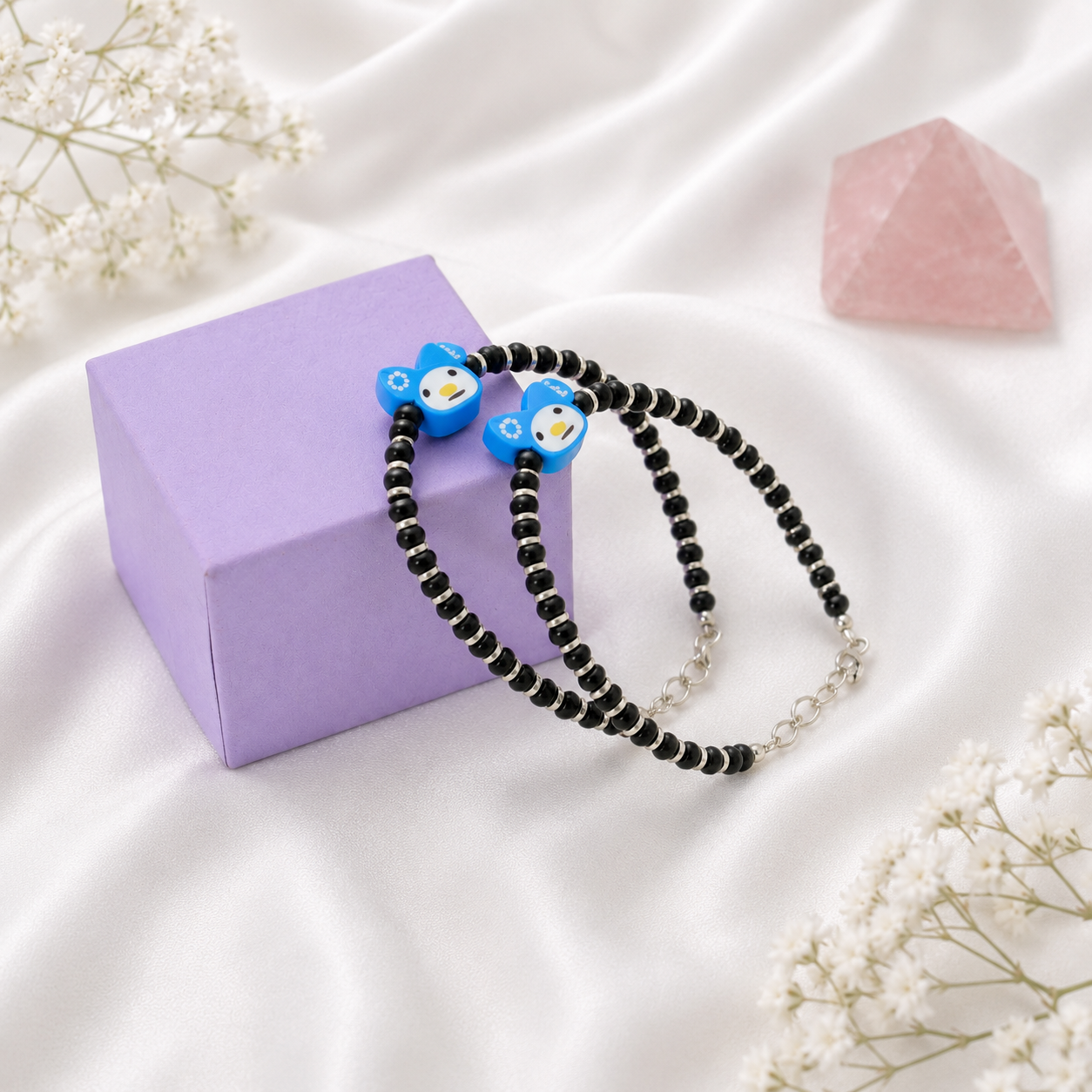 Blue Charm Nazariya -60 – 925 Sterling Silver – OYA by Gemkara view 3