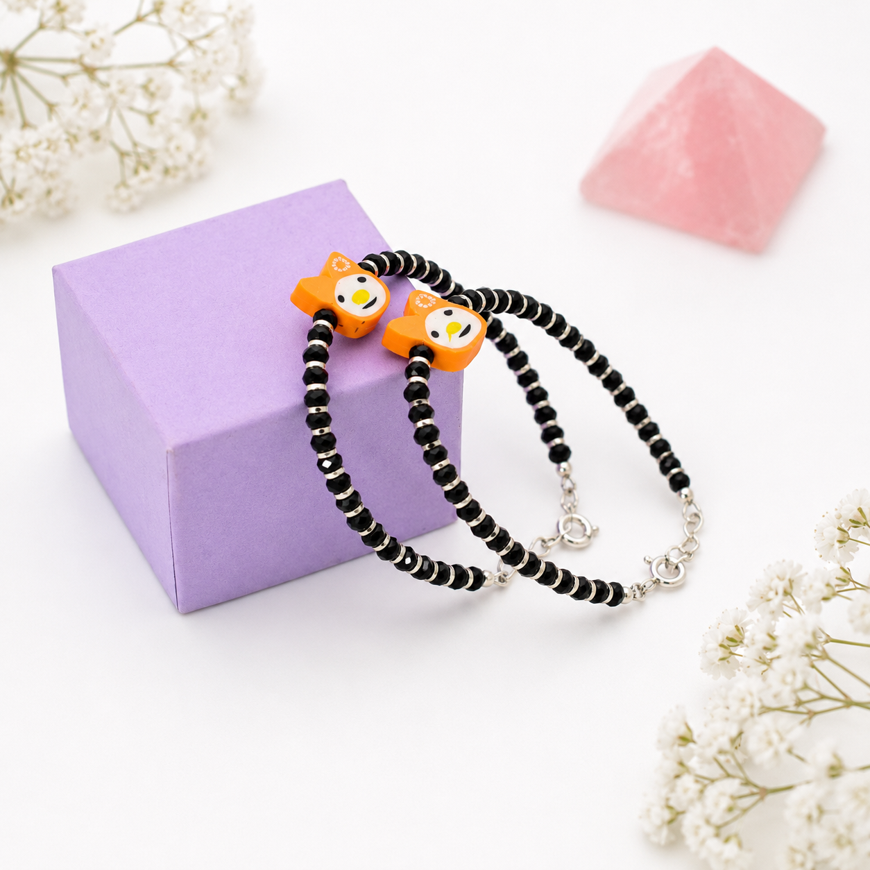 Orange Buddy Nazariya – 925 Sterling Silver – OYA by Gemkara view 3