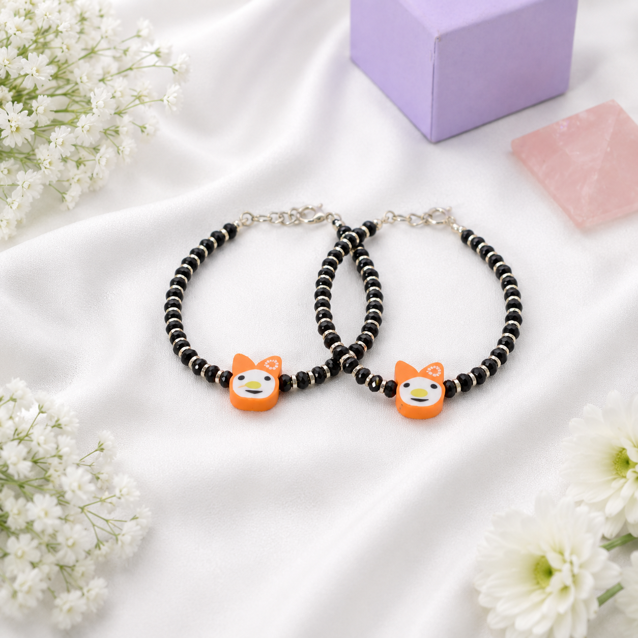 Orange Buddy Nazariya – 925 Sterling Silver – OYA by Gemkara view 4
