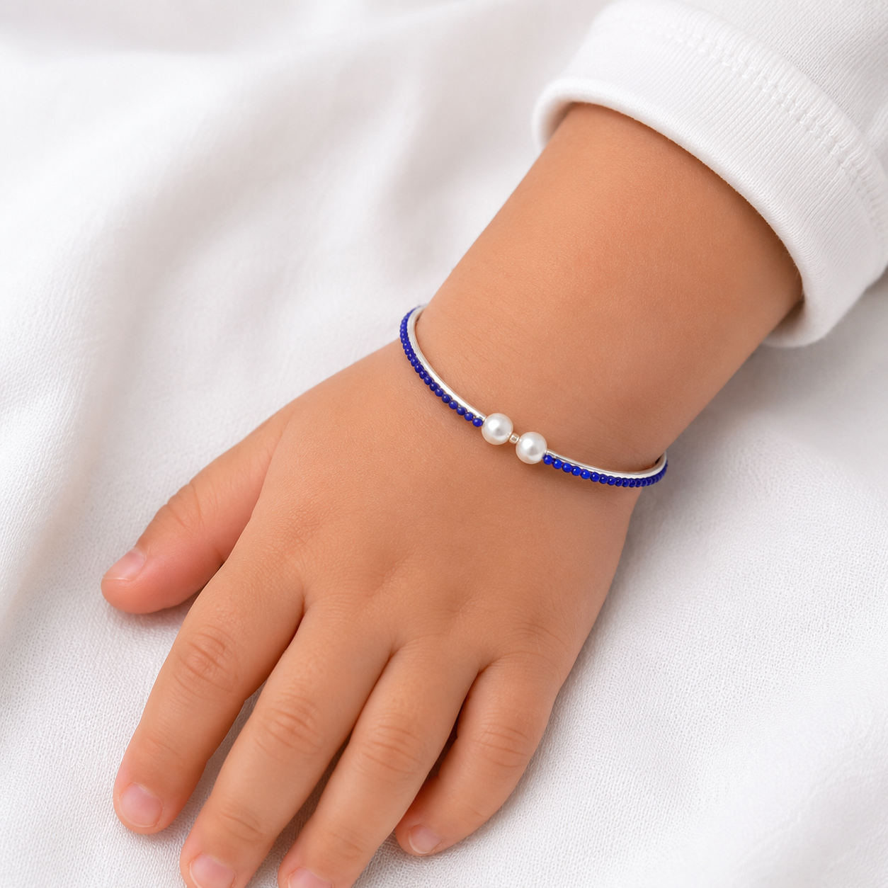 Blue Bead Nazariya -79 – 925 Sterling Silver – OYA by Gemkara view 2