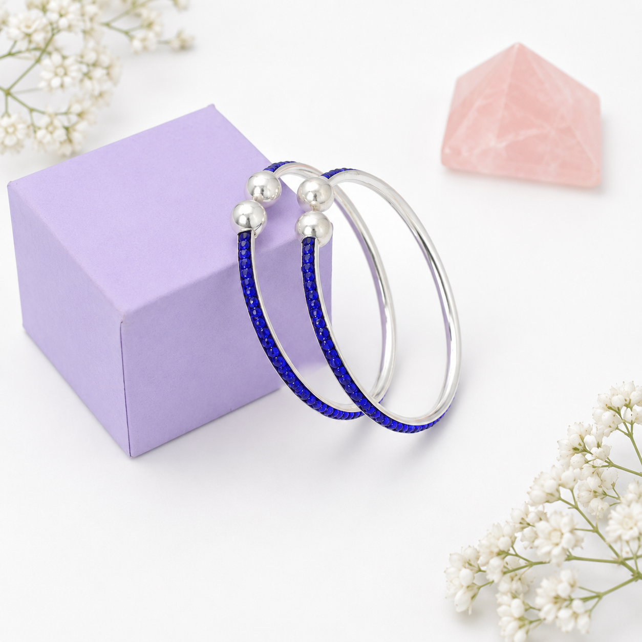 Blue Bead Nazariya -79 – 925 Sterling Silver – OYA by Gemkara view 4