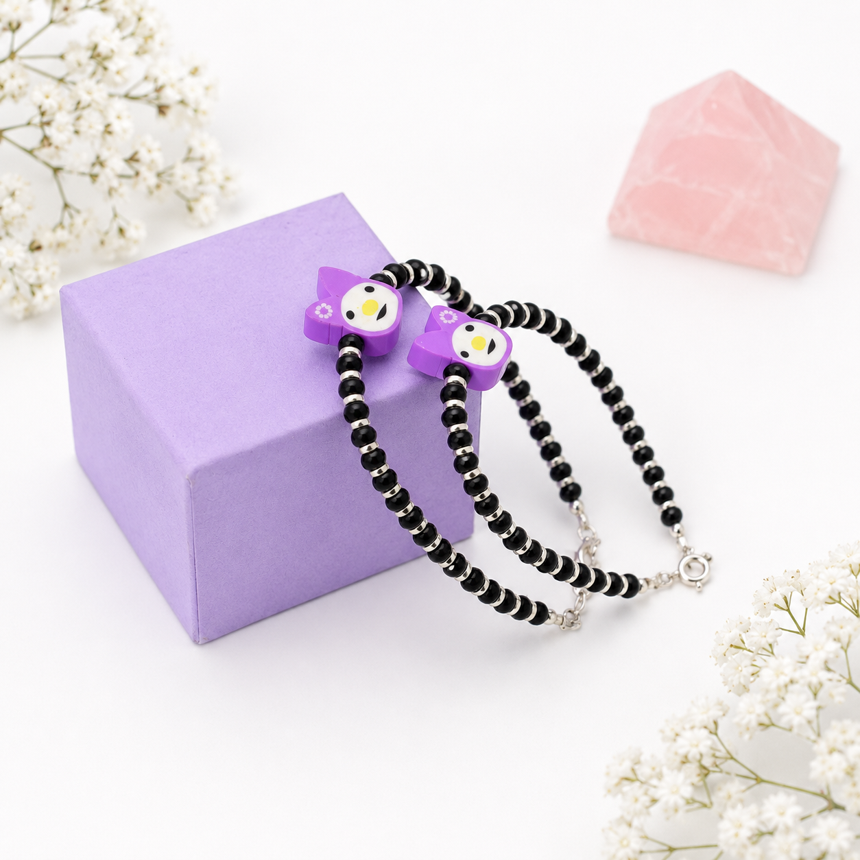 Purple Buddy Nazariya – 925 Sterling Silver – OYA by Gemkara view 4