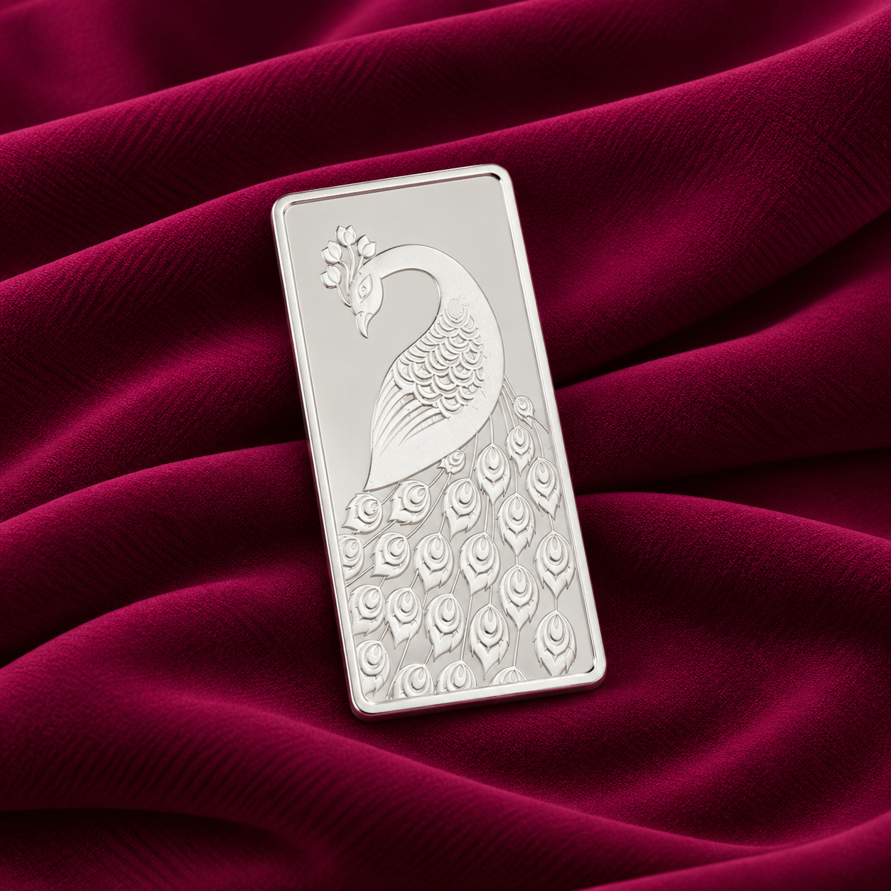 500 Gram Peacock Design Silver Bar – OYA by Gemkara view 4