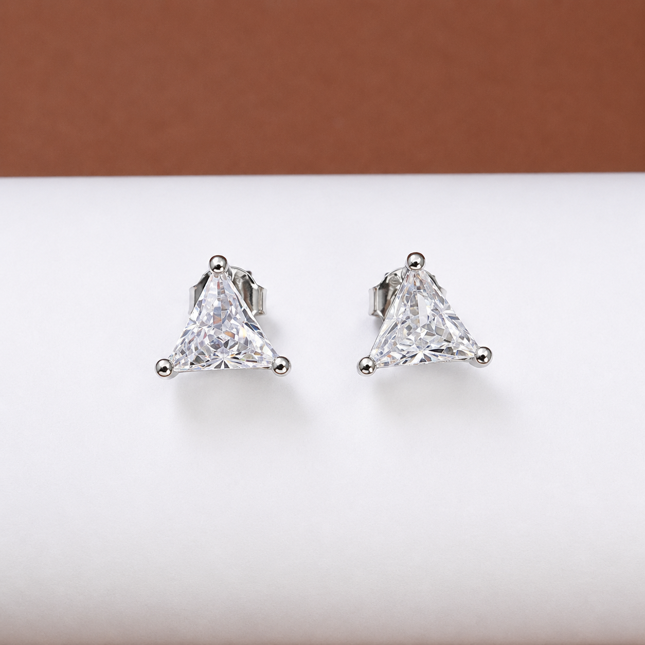 Double Heart Stud Earrings – 925 Sterling Silver – OYA by Gemkara view 3