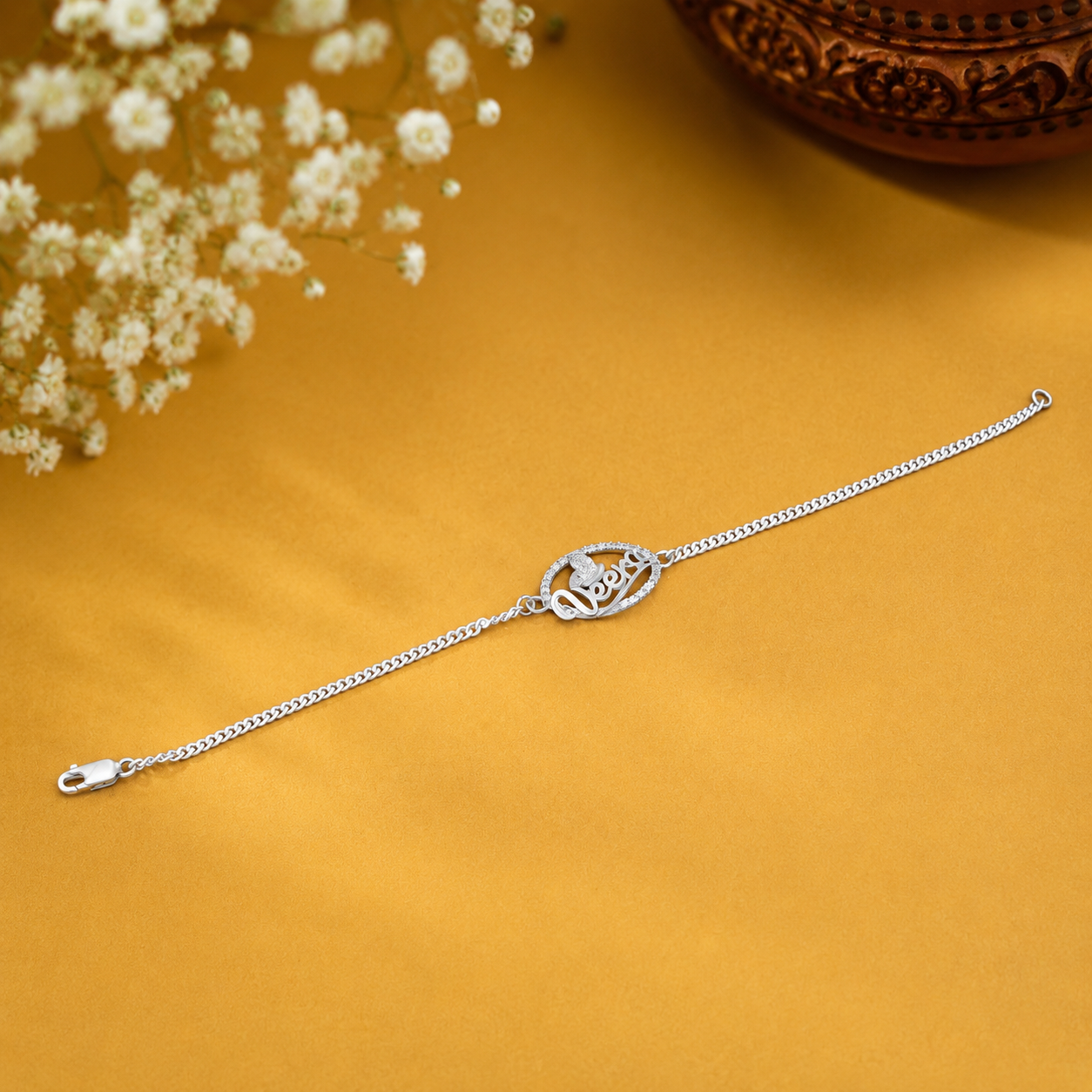 Veera Silver Rakhi – OYA by Gemkara view 2