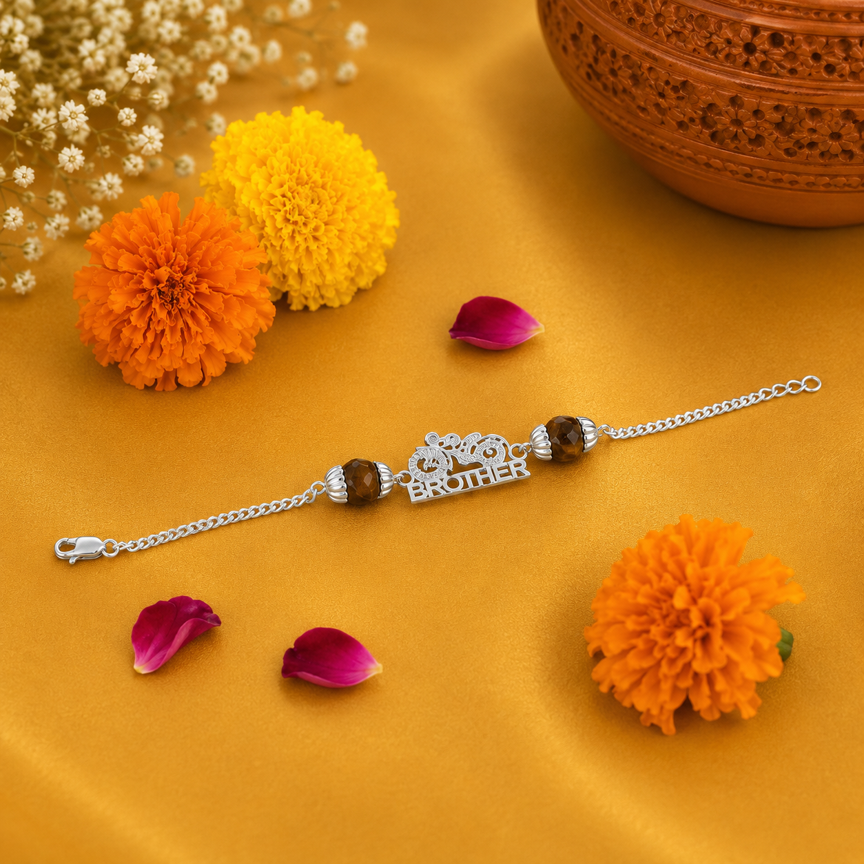 Brother Rider Rakhi – 925 Sterling Silver – OYA by Gemkara view 2