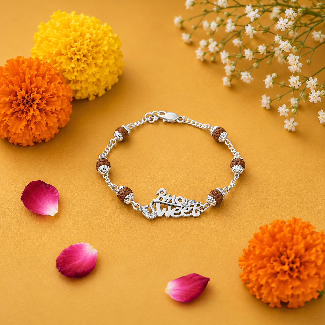 Sweet Bond Rakhi – 925 Sterling Silver – OYA by Gemkara view 2