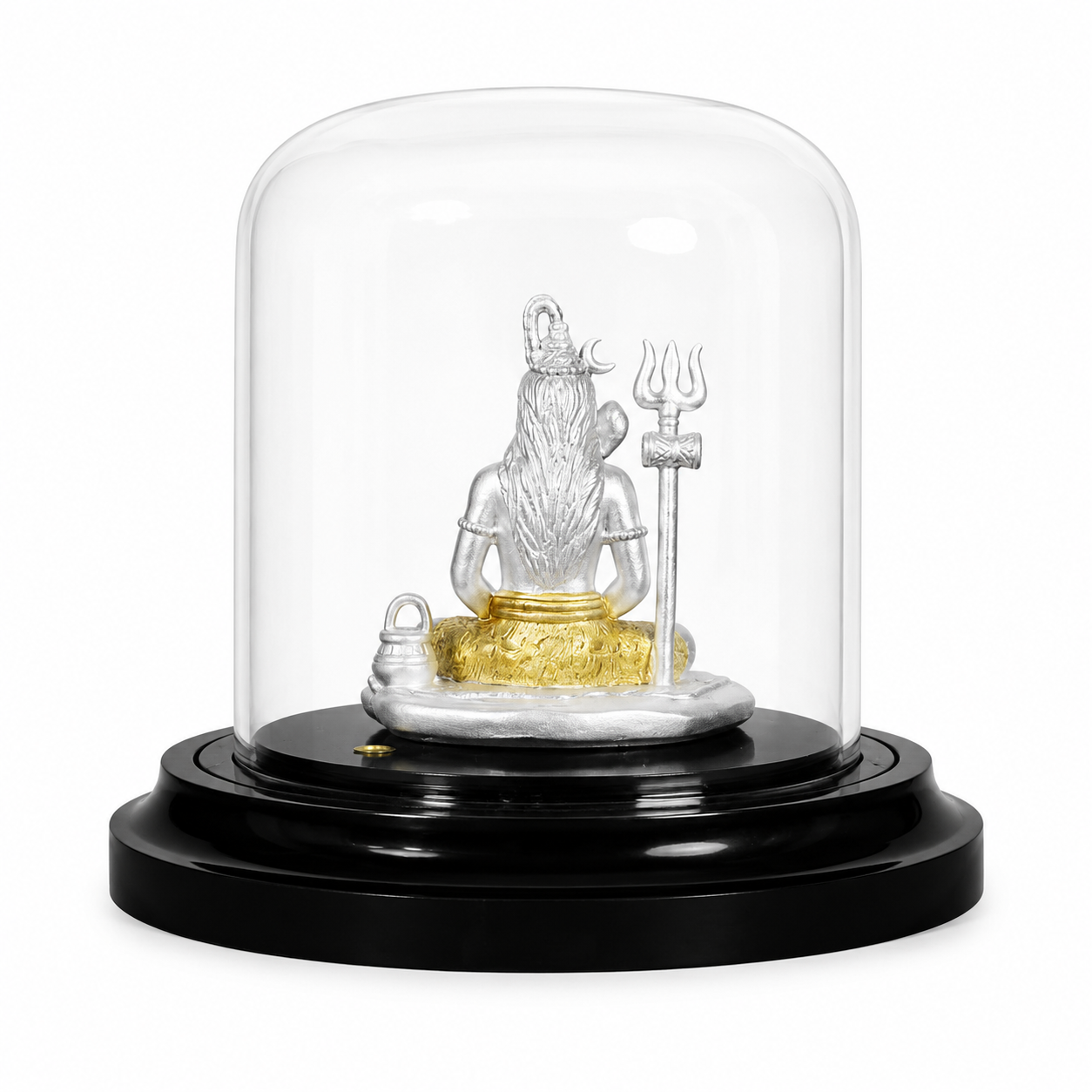 Meditating Lord Shiva Idol – 999% Silver – OYA by Gemkara view 3
